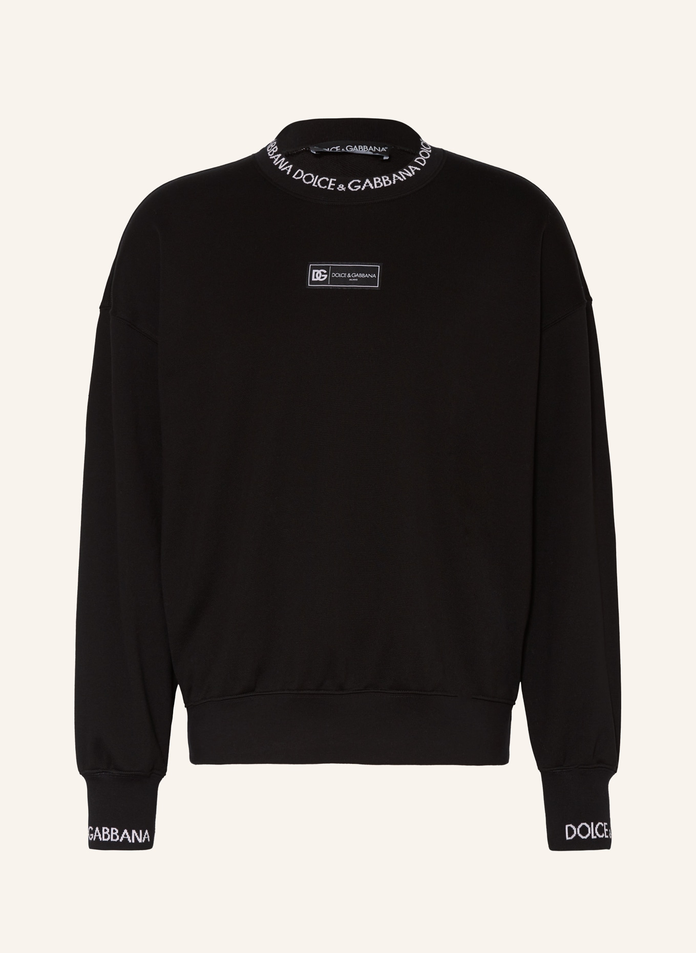 DOLCE & GABBANA Sweatshirt, Color: BLACK/ WHITE (Image 1)