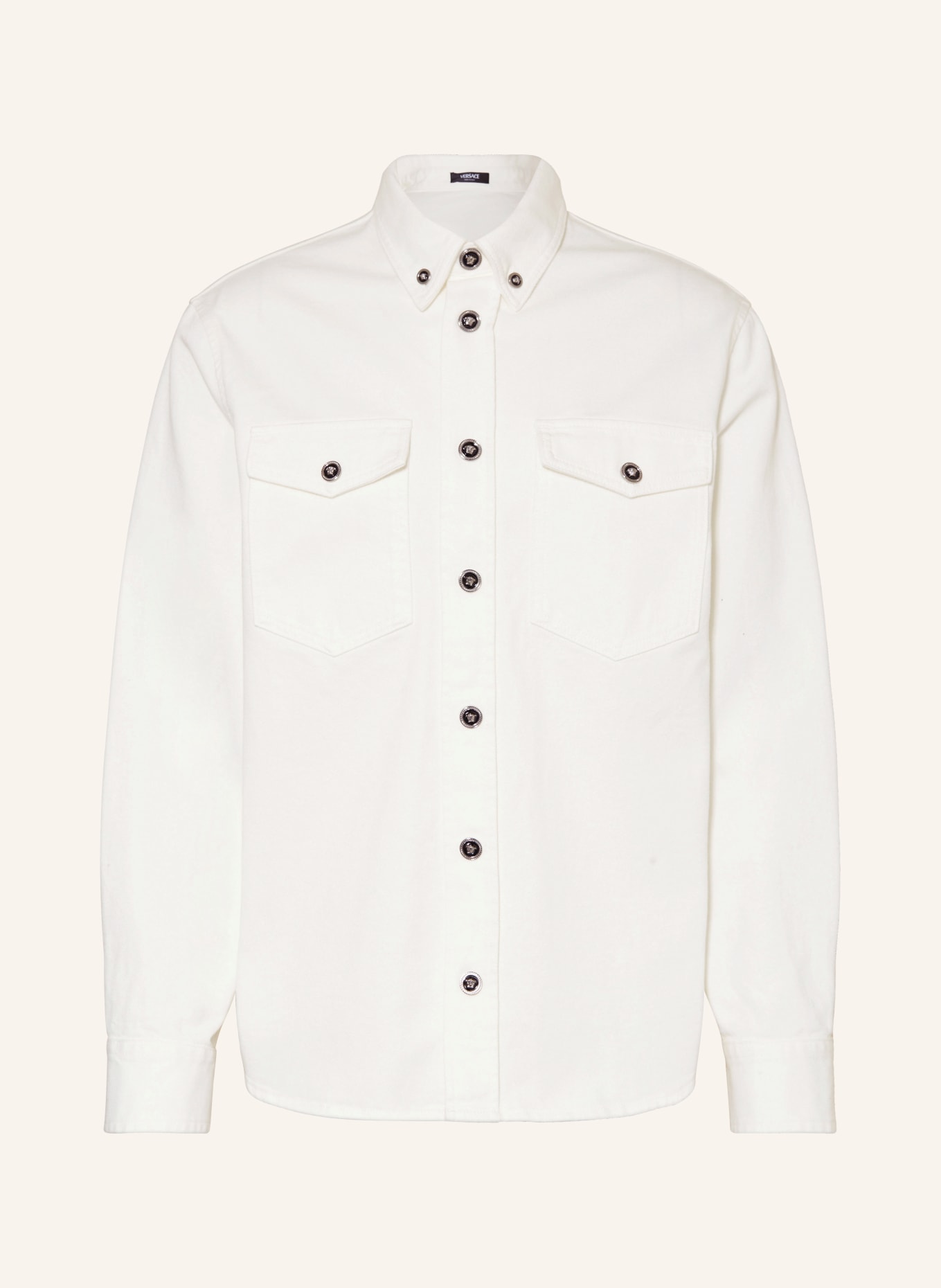 VERSACE Denim shirt, Color: WHITE (Image 1)