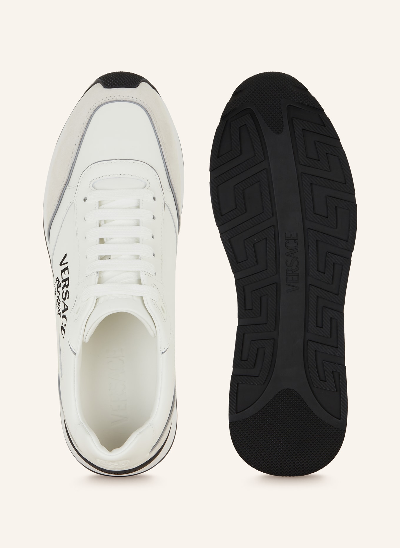 VERSACE Sneakers NEW RUNNER, Color: WHITE/ LIGHT GRAY (Image 5)