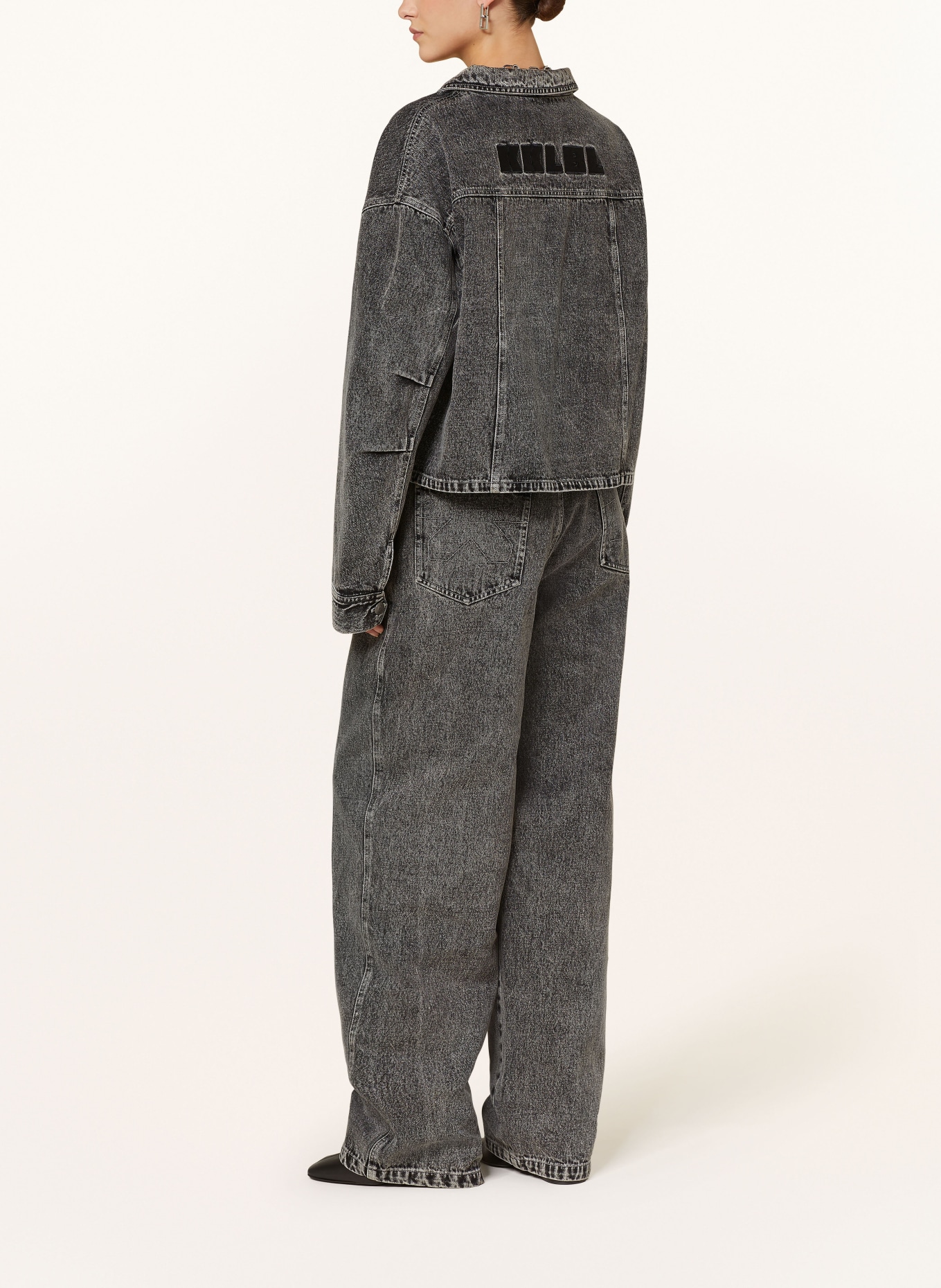 KARO KAUER Kurtka jeansowa oversize, Kolor: 835 Black Denim (Obrazek 3)