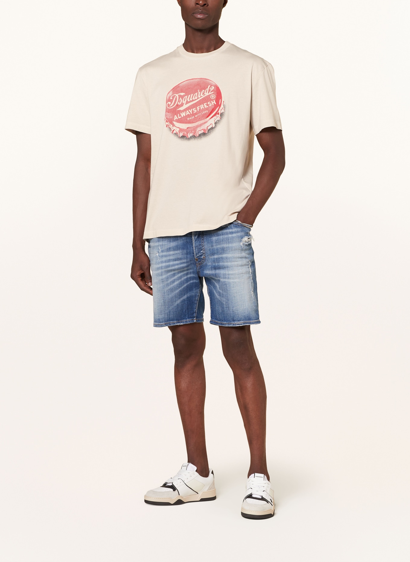 DSQUARED2 T-Shirt, Farbe: BEIGE/ LACHS (Bild 2)
