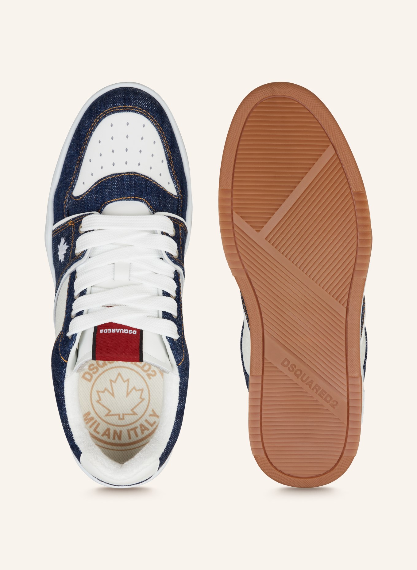 DSQUARED2 Sneakers SPIKE, Color: WHITE/ DARK BLUE (Image 5)