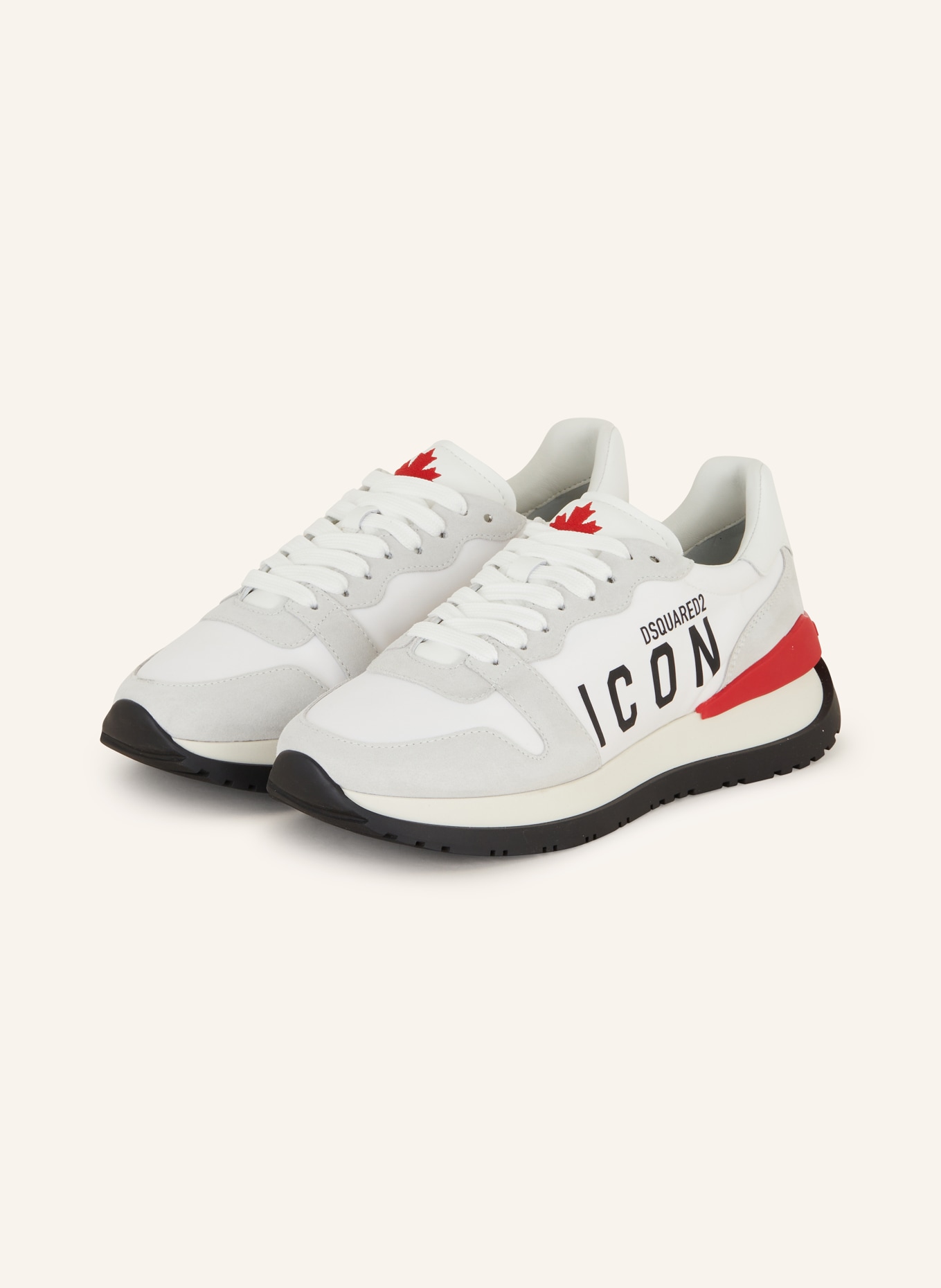DSQUARED2 Sneaker ICON RUNNER, Farbe: WEISS/ HELLGRAU (Bild 1)