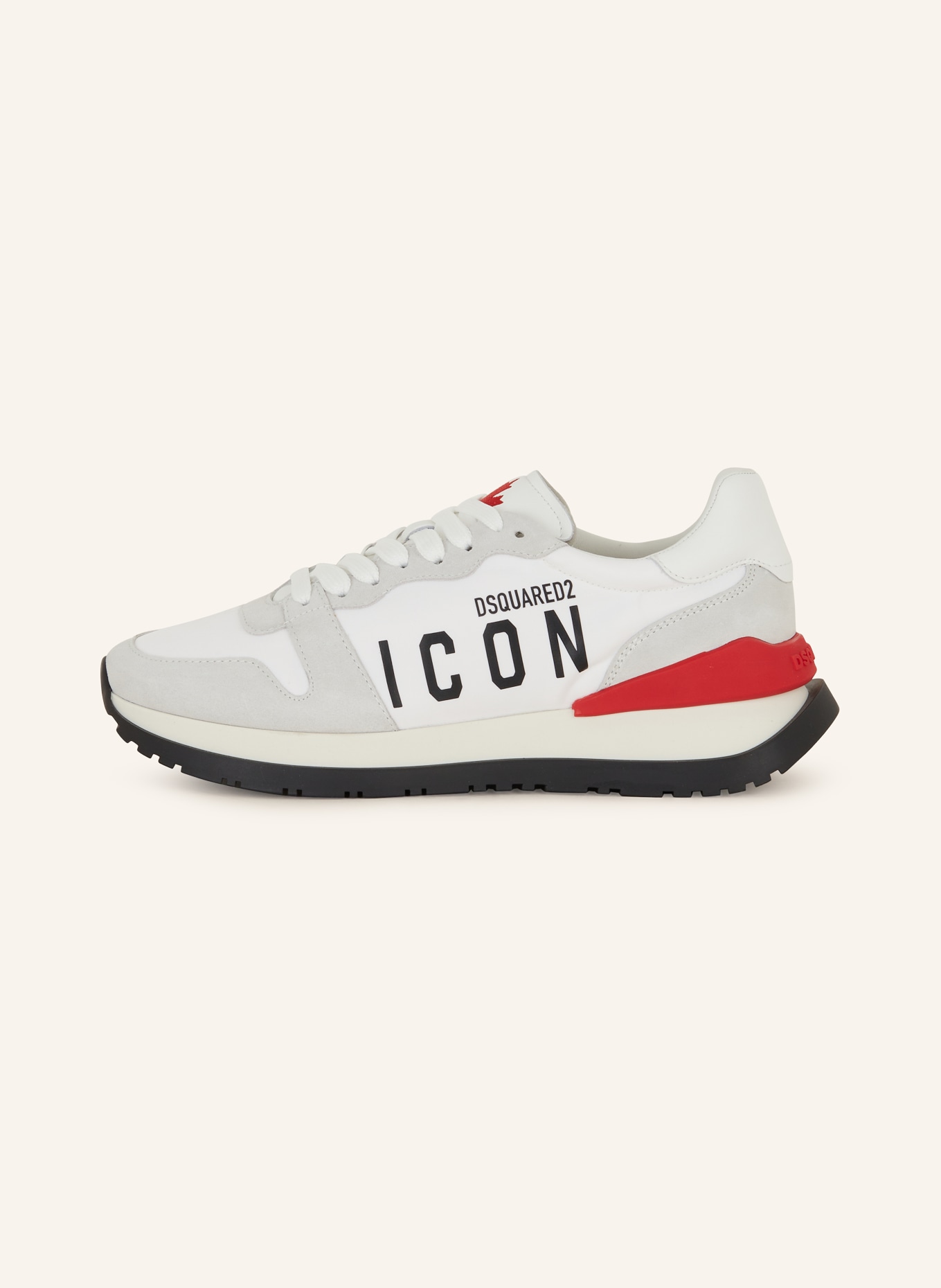 DSQUARED2 Sneaker ICON RUNNER, Farbe: WEISS/ HELLGRAU (Bild 4)