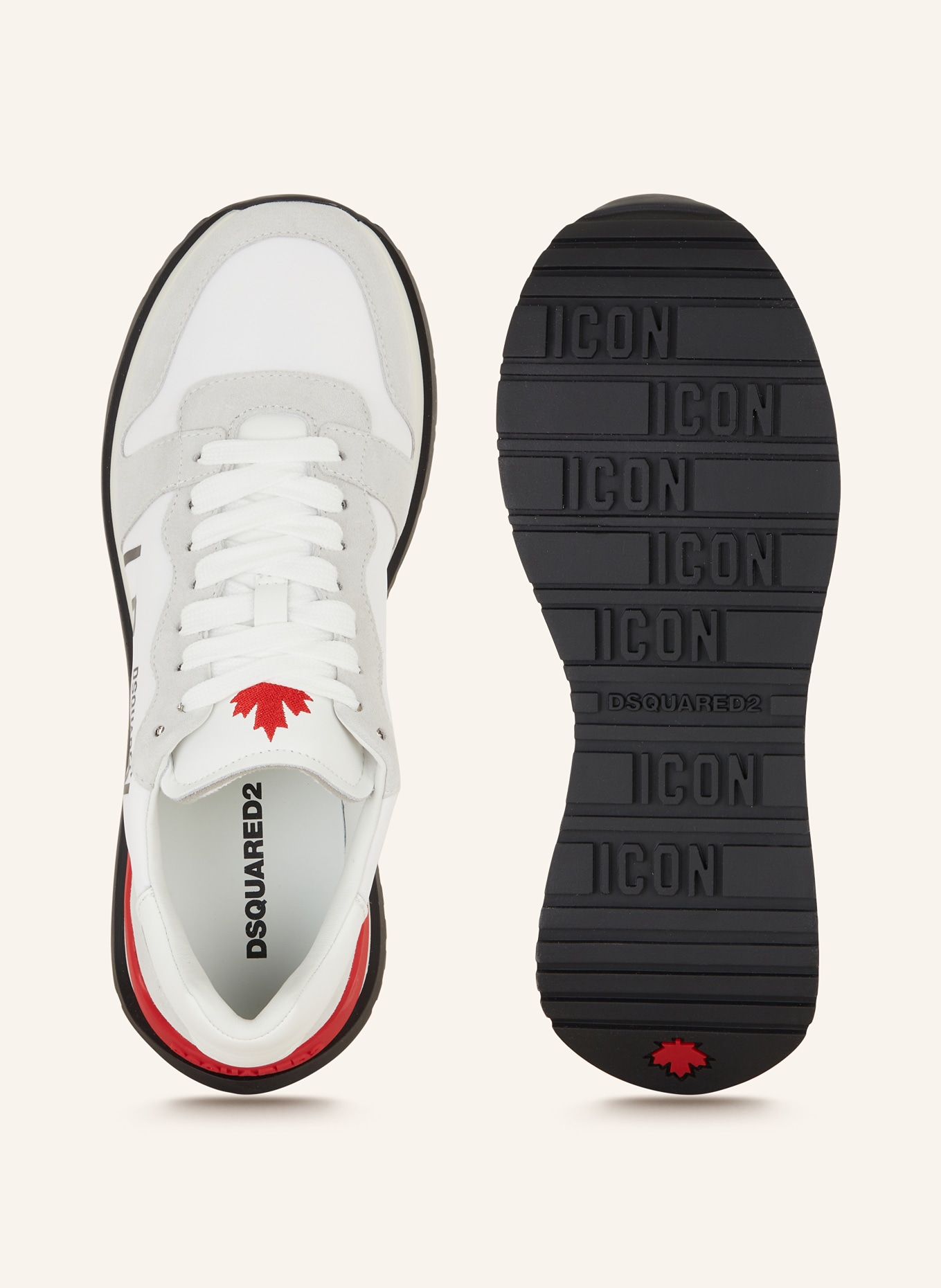 DSQUARED2 Sneakers ICON RUNNER, Color: WHITE/ LIGHT GRAY (Image 5)