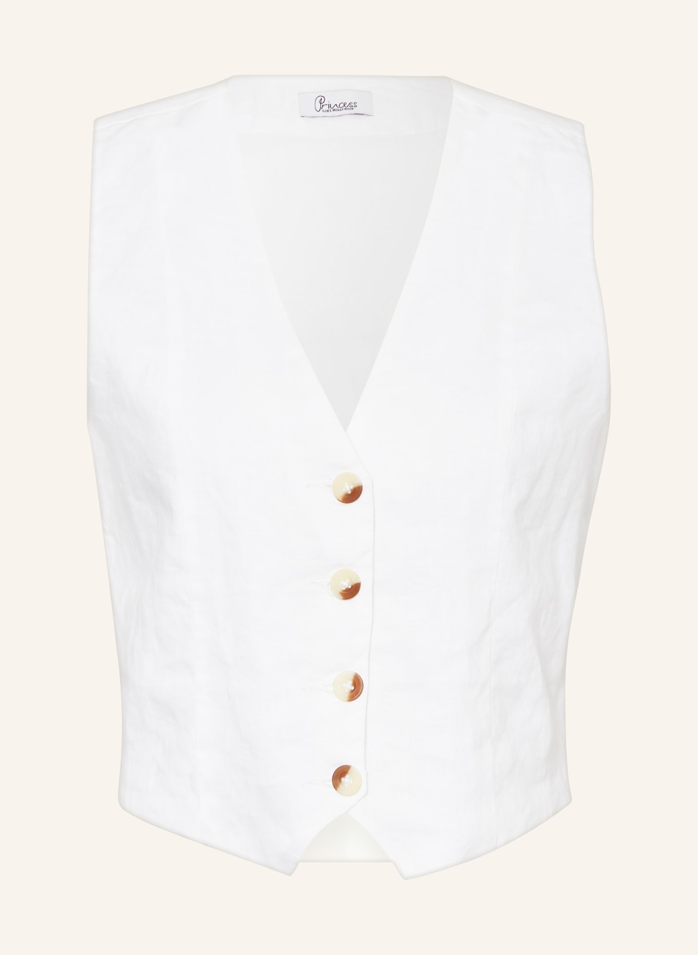 Princess GOES HOLLYWOOD Linen vest, Color: WHITE (Image 1)