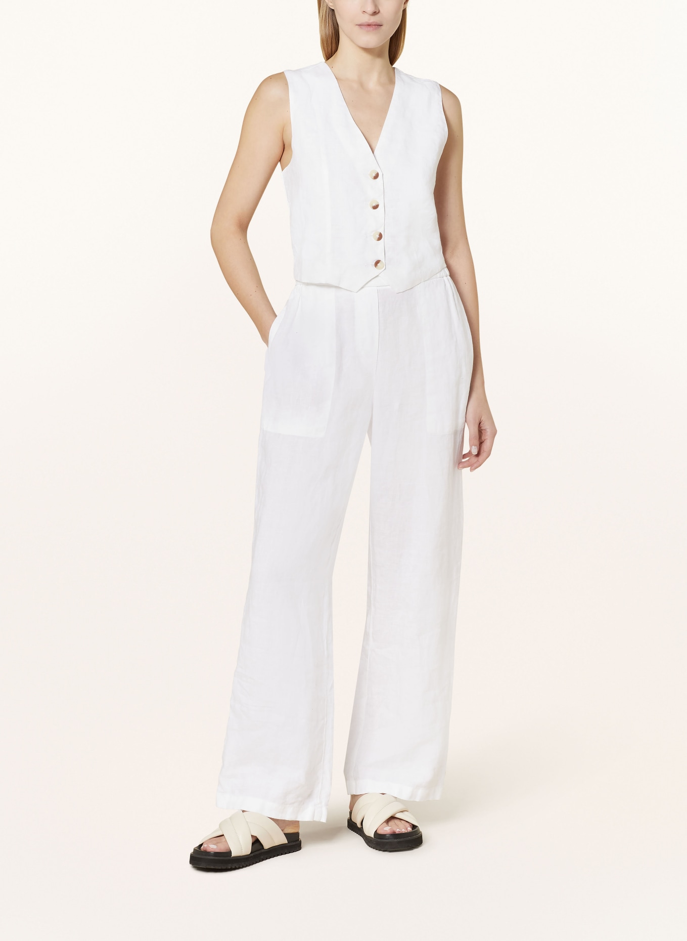 Princess GOES HOLLYWOOD Linen vest, Color: WHITE (Image 2)