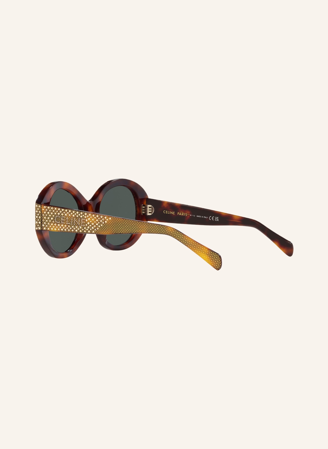CELINE Sunglasses CL000415 with decorative gems, Color: 4410L1 - HAVANA/GRAY (Image 4)
