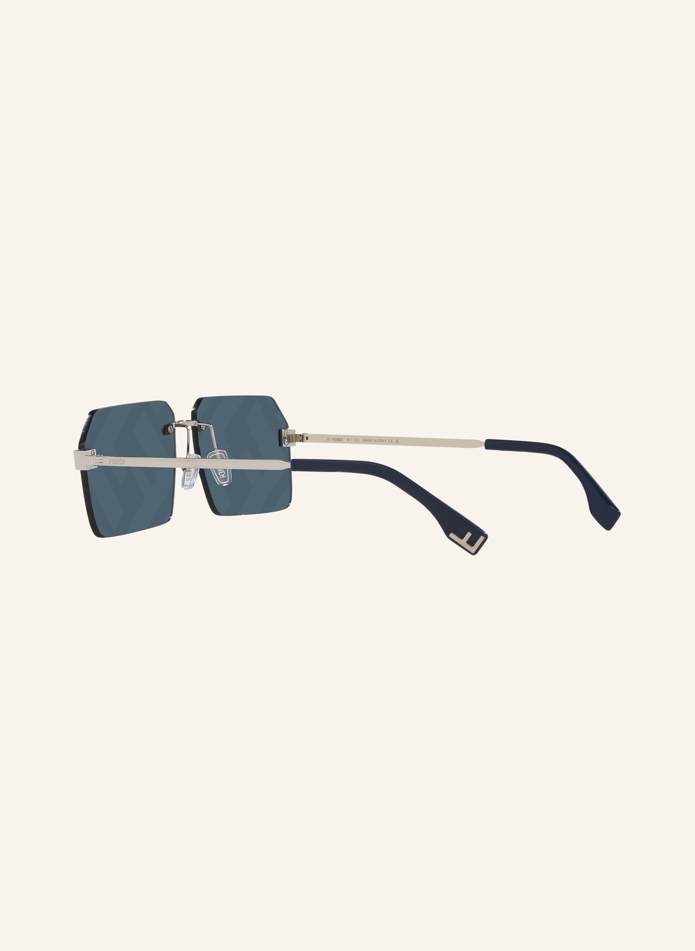 FENDI Okulary przeciwsłoneczne FN000721 FENDI SKY, Kolor: 2600B1 – SREBRNY / NIEBIESKI (Obrazek 4)