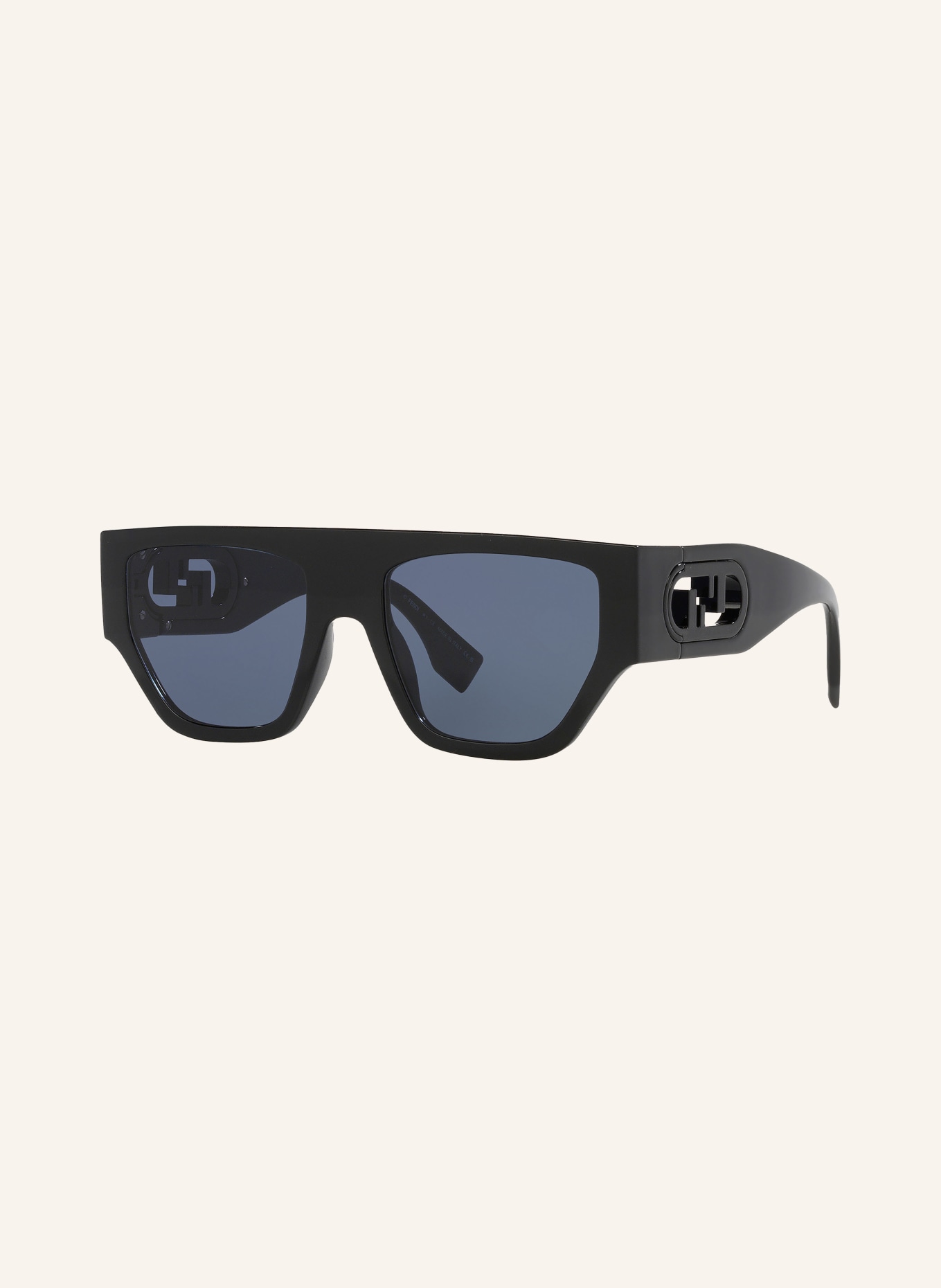 FENDI Sunglasses FN000723 O LOCK, Color: 1100B1 - BLACK/ BLUE (Image 1)