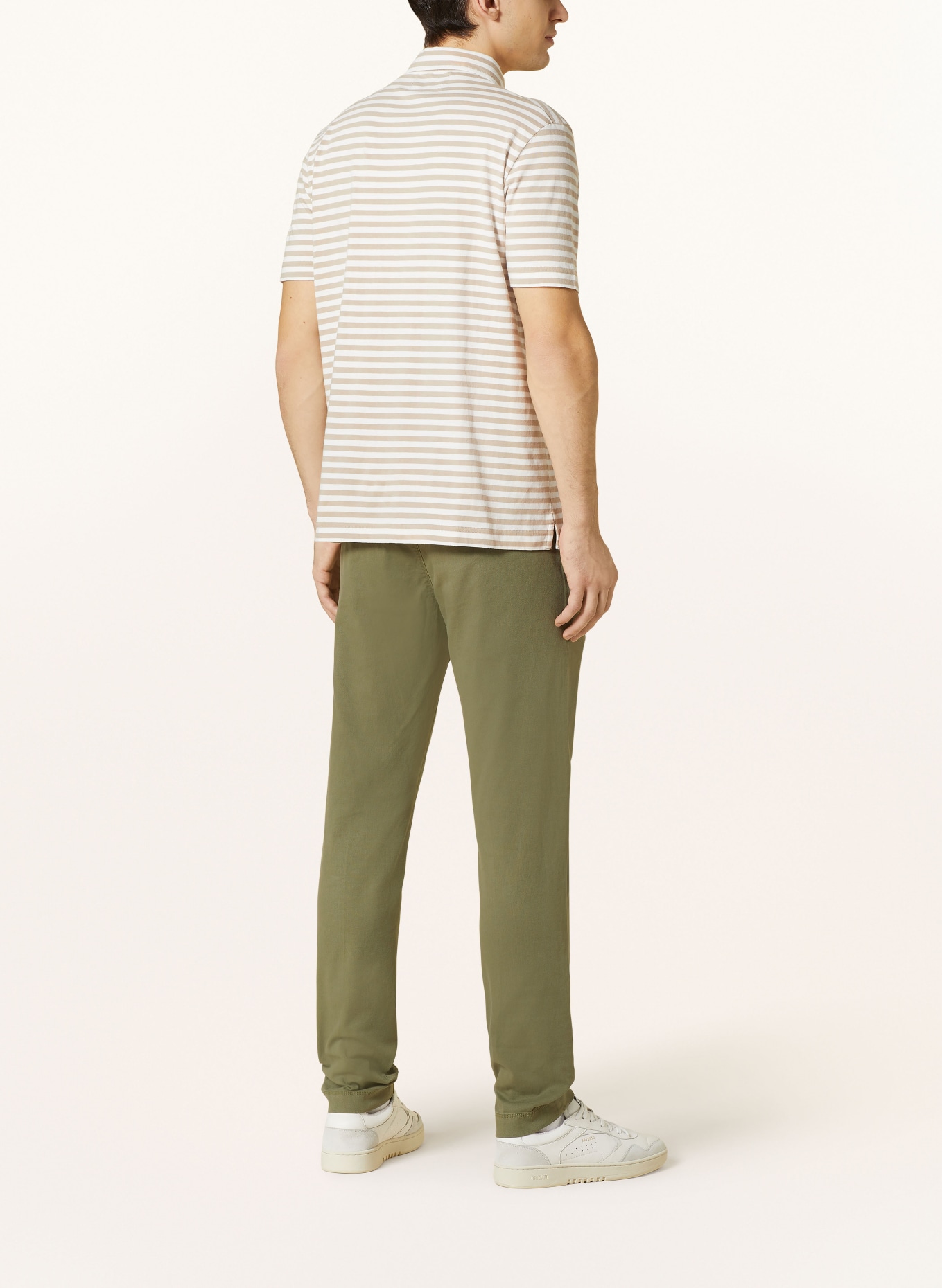 Marc O'Polo Jersey-Poloshirt Regular Fit, Farbe: WEISS/ HELLBRAUN (Bild 3)