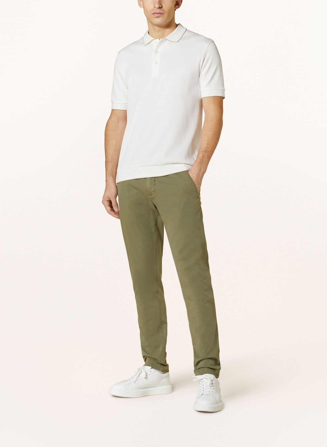 Marc O'Polo Piqué-Poloshirt Regular Fit, Farbe: CREME (Bild 2)