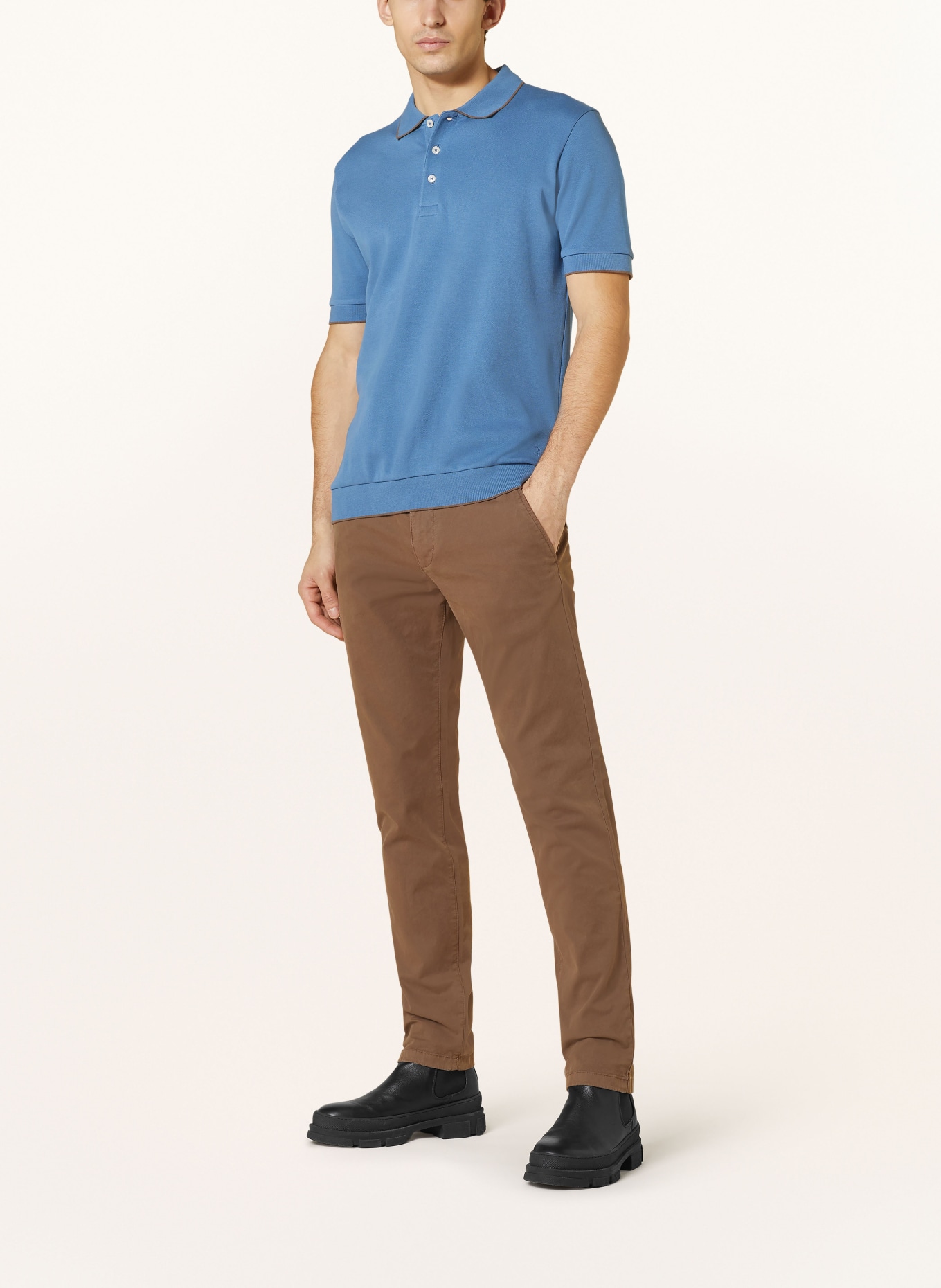 Marc O'Polo Piqué-Poloshirt Regular Fit, Farbe: BLAUGRAU (Bild 2)