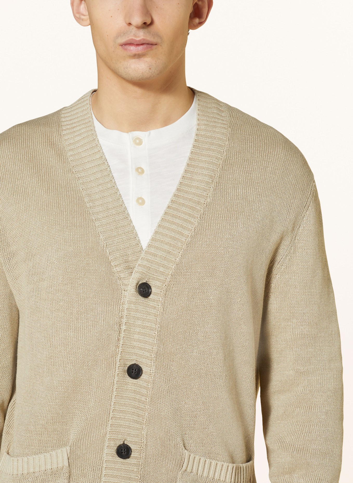 Marc O'Polo Cardigan made of linen, Color: BEIGE (Image 4)