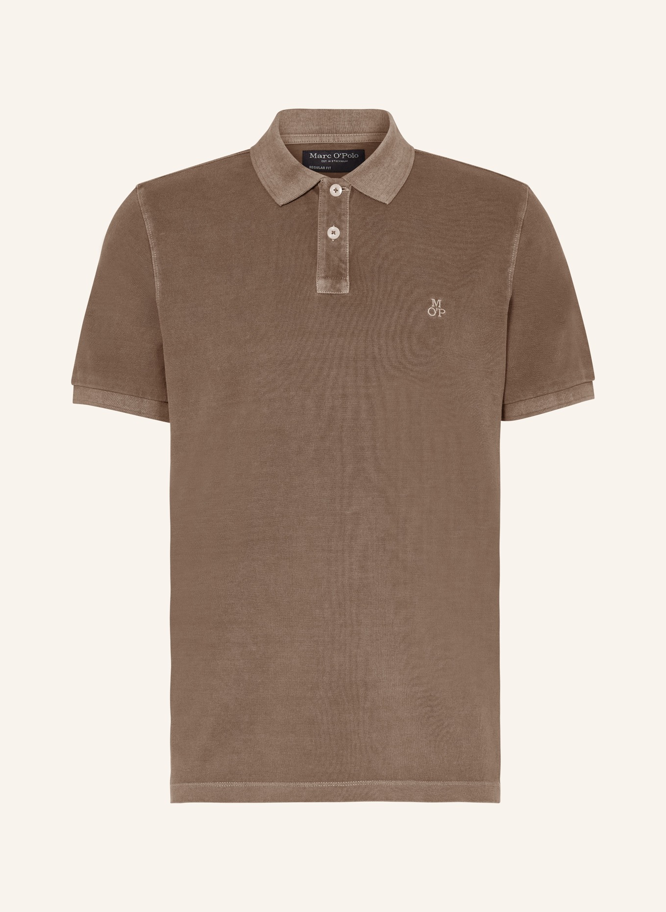 Marc O'Polo Piqué-Poloshirt Regular Fit, Farbe: BRAUN (Bild 1)