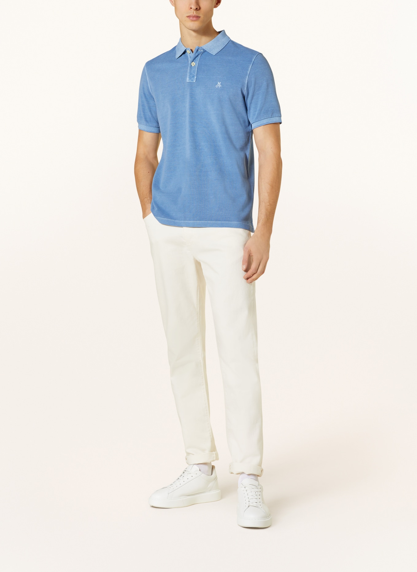 Marc O'Polo Piqué-Poloshirt Regular Fit, Farbe: BLAU (Bild 2)