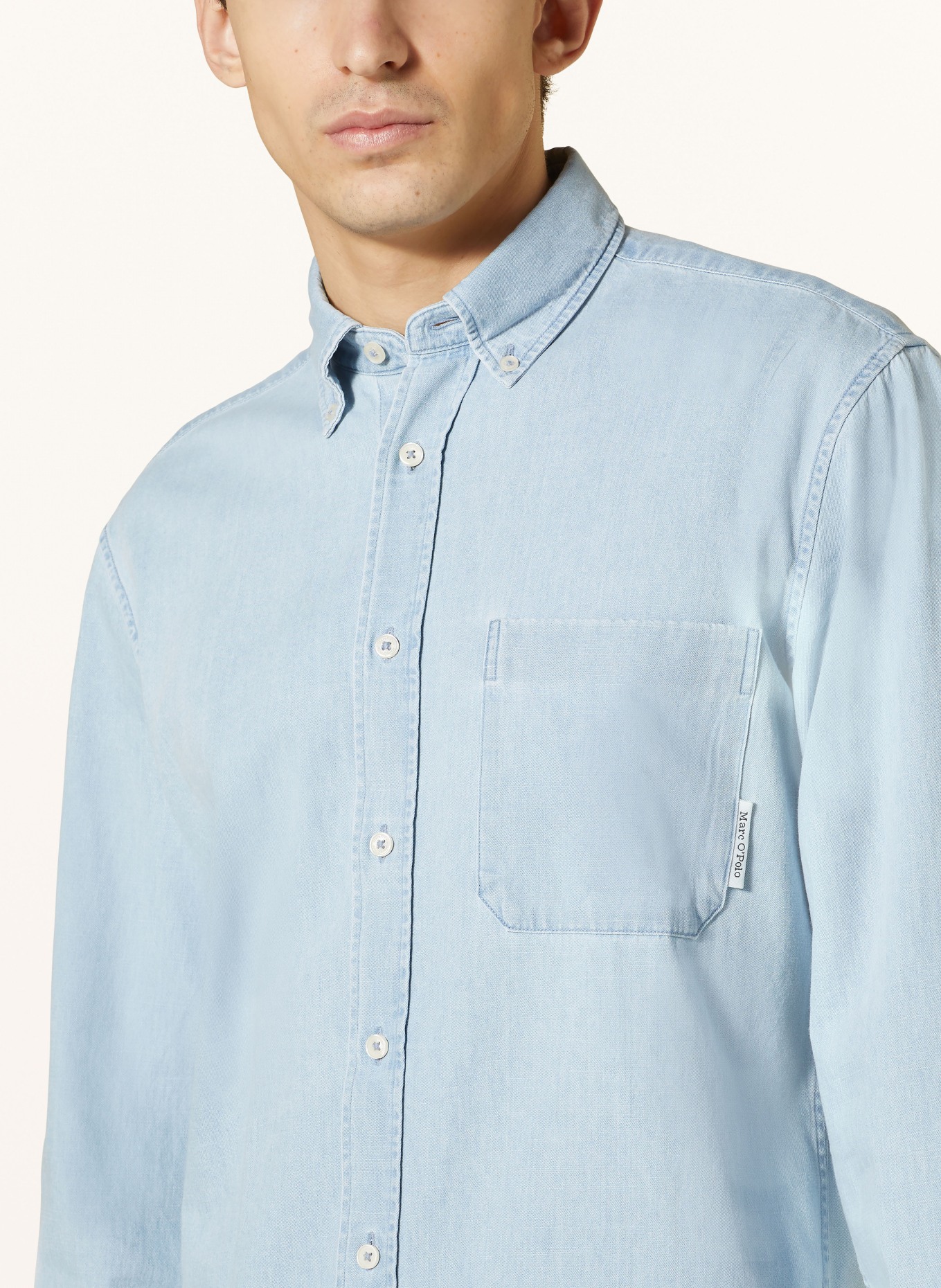 Marc O'Polo Denim shirt regular fit, Color: LIGHT BLUE (Image 4)