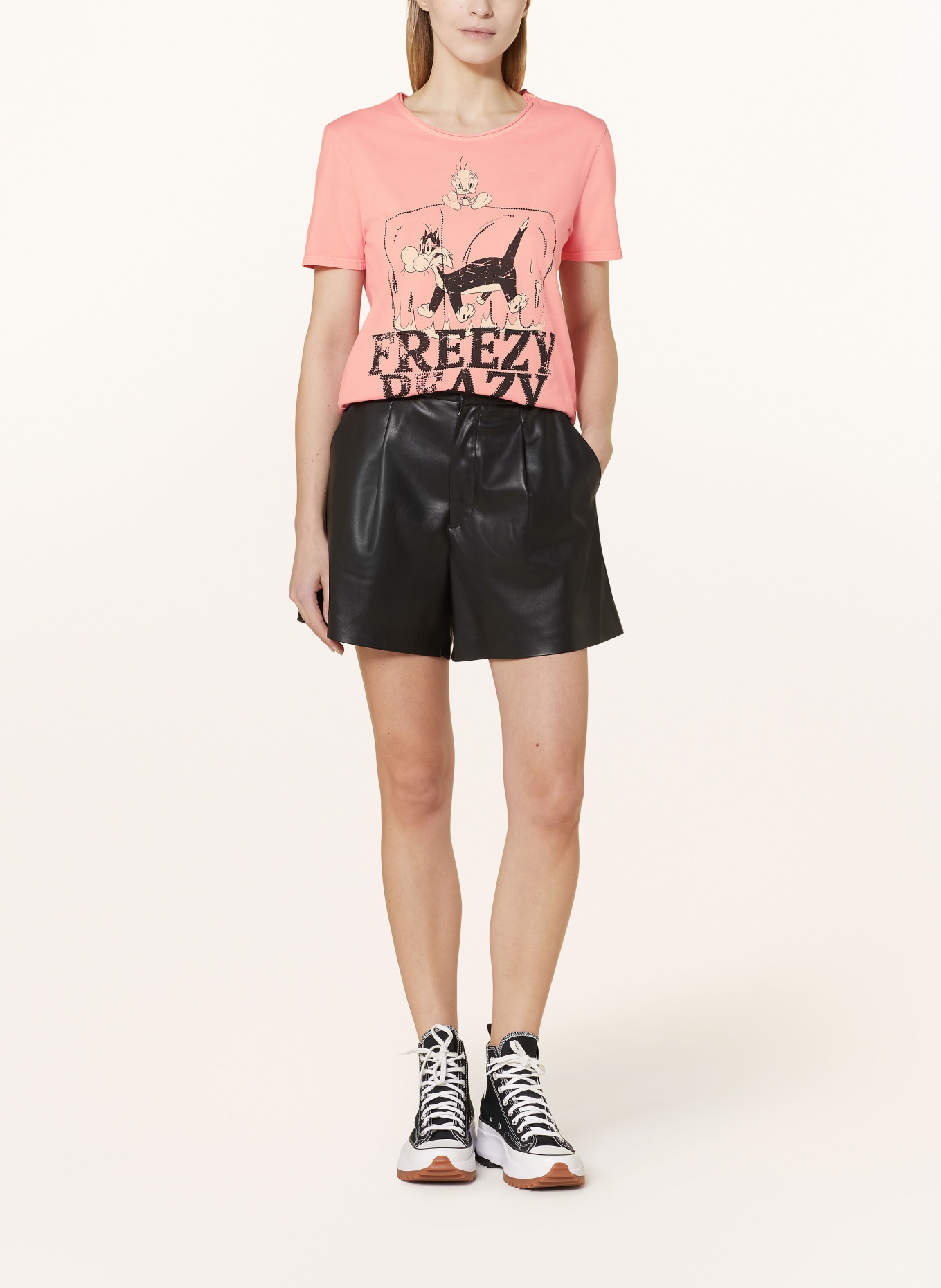 FrogBox T-Shirt mit Schmucksteinen: ROSA