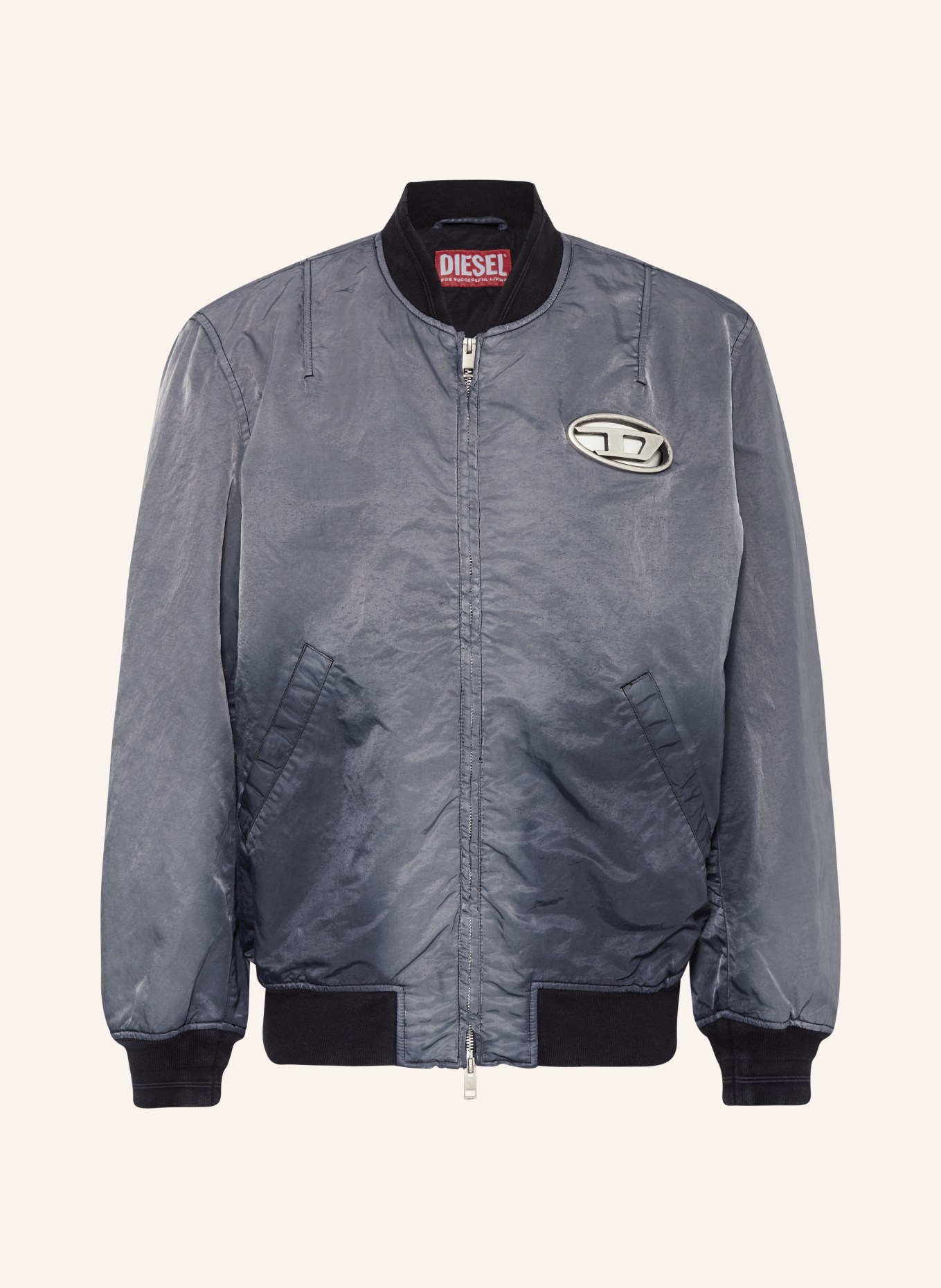 DIESEL Bomber jacket KEPES, Color: BLACK/ GRAY (Image 1)