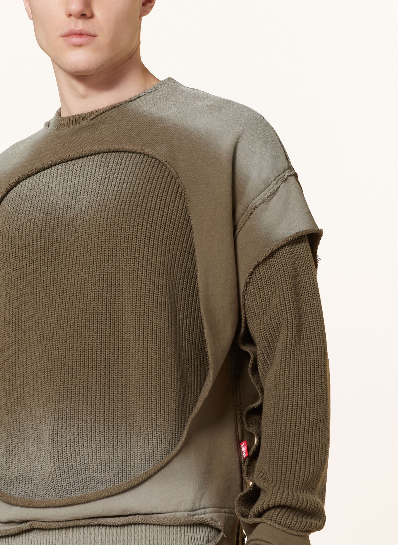 DIESEL Sweater OBSERT, Color: KHAKI (Image 4)