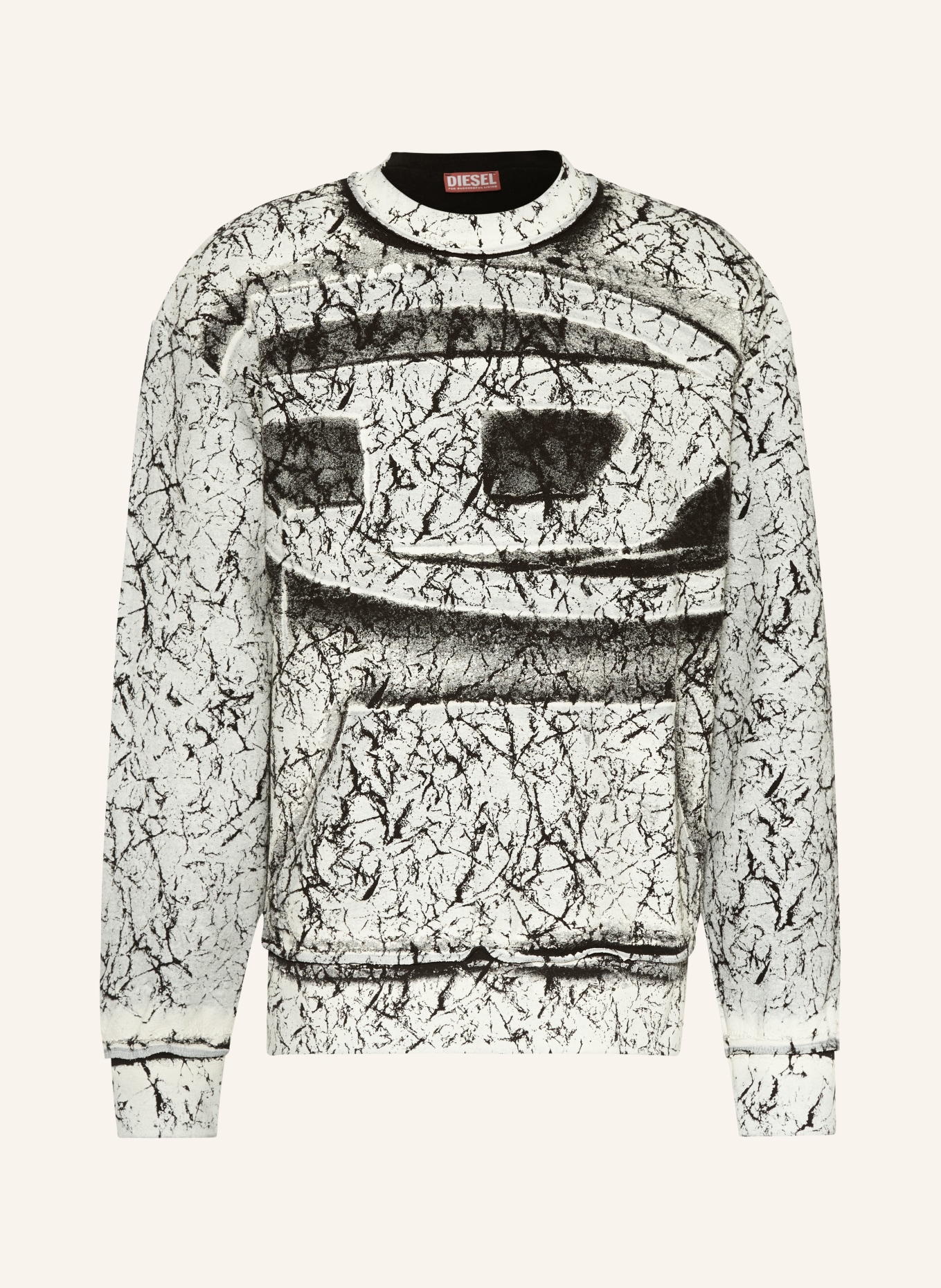 DIESEL Sweatshirt MACOVAL, Color: BLACK/ GRAY (Image 1)