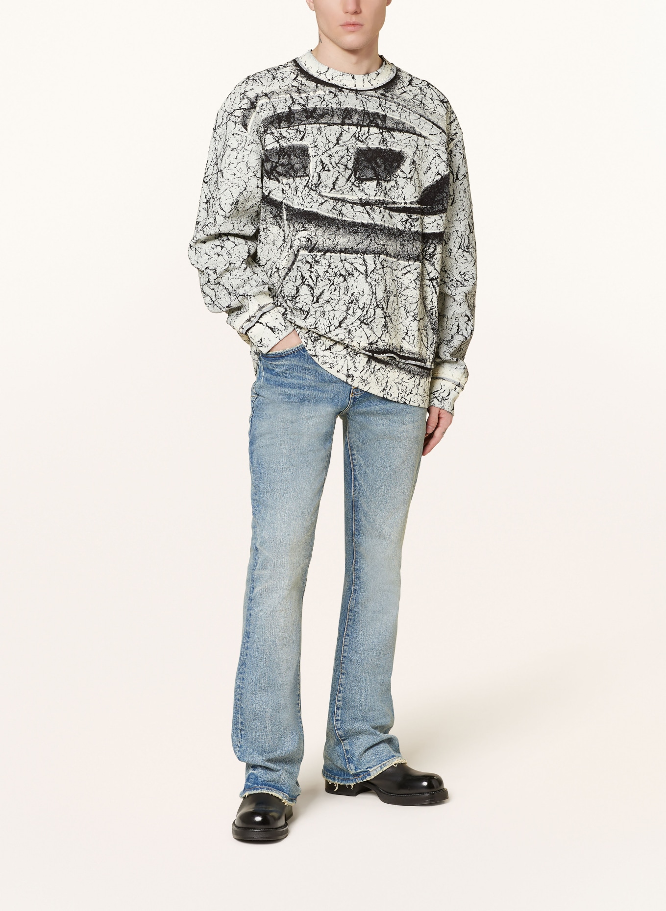 DIESEL Sweatshirt MACOVAL, Color: BLACK/ GRAY (Image 2)