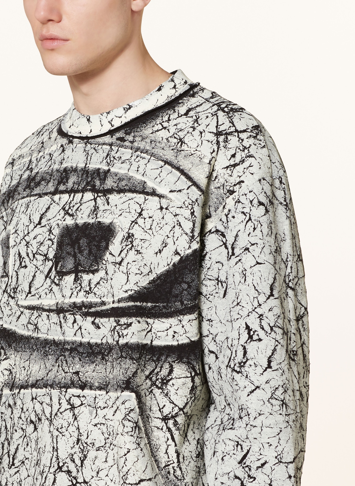DIESEL Sweatshirt MACOVAL, Color: BLACK/ GRAY (Image 4)