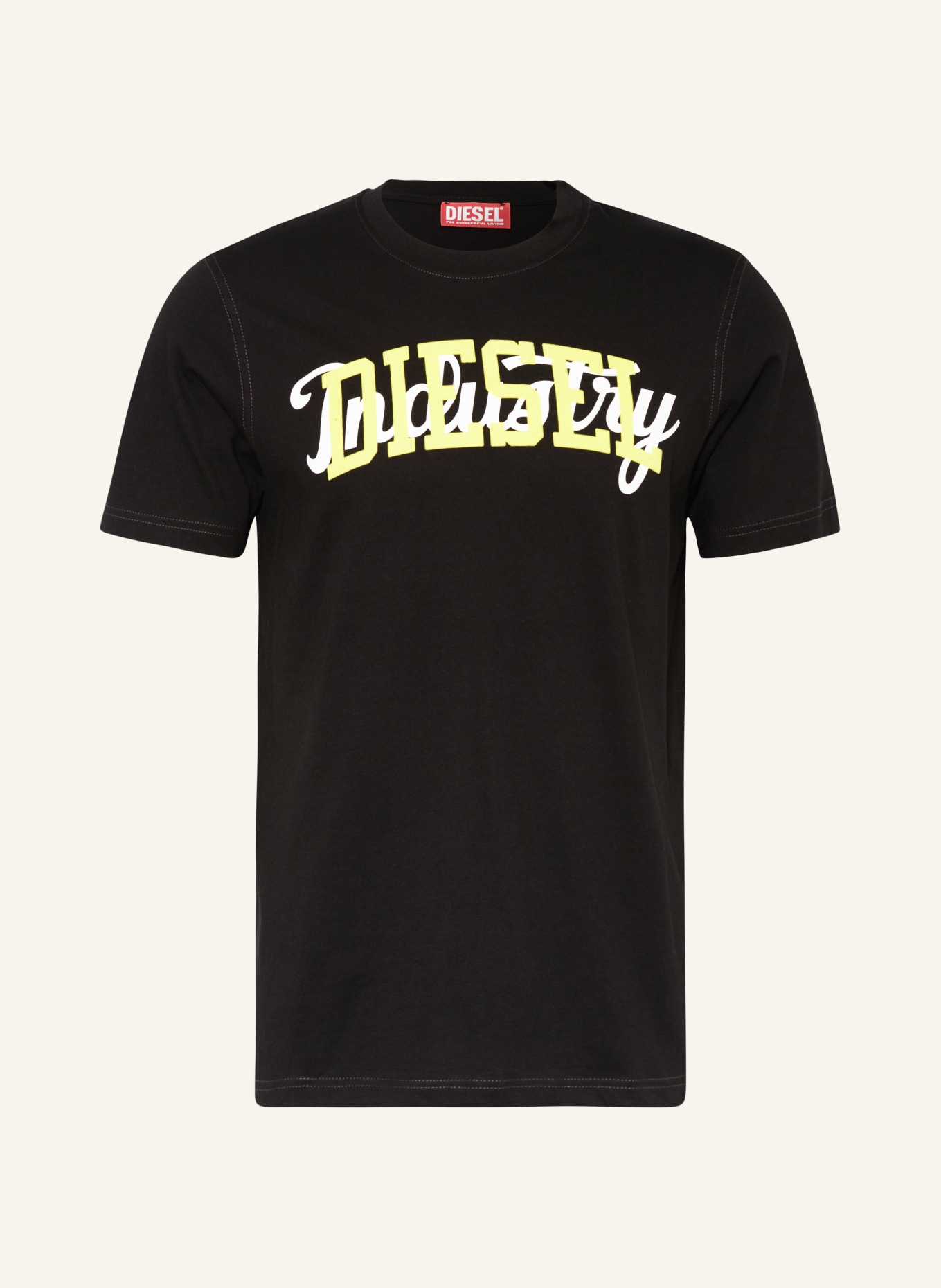 DIESEL T-shirt JUST N10, Color: BLACK/ YELLOW (Image 1)
