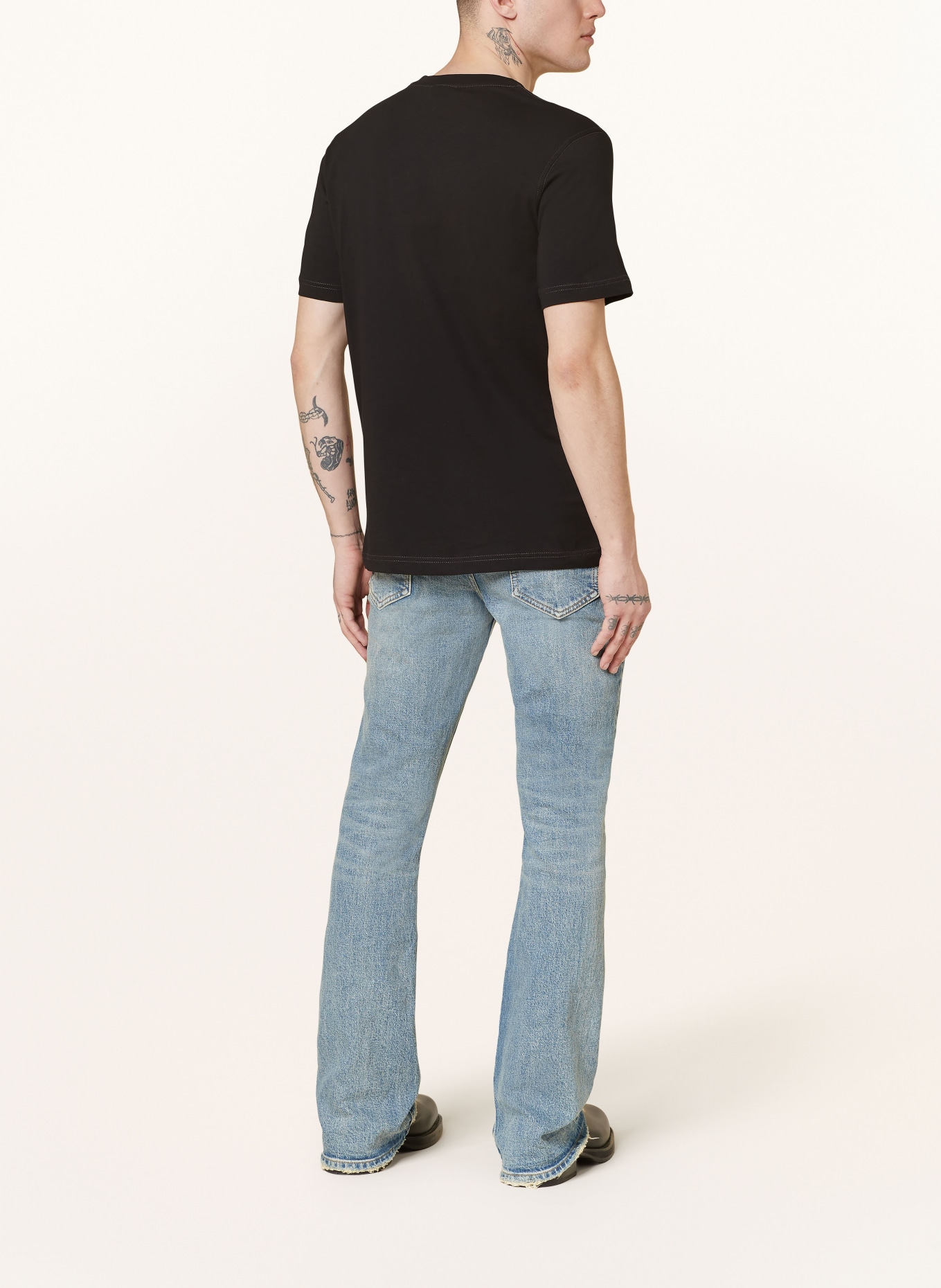 DIESEL T-shirt JUST N10, Color: BLACK/ YELLOW (Image 3)