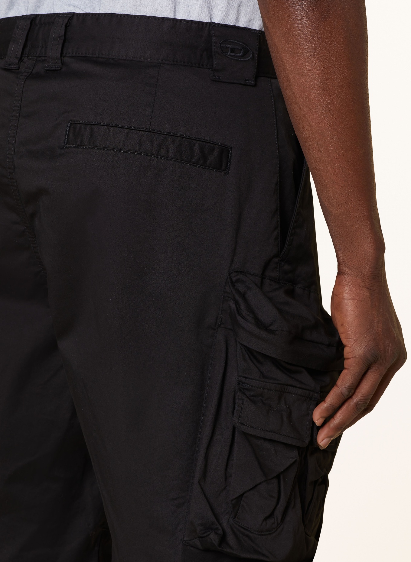 DIESEL Cargo kalhoty P-HUGES Regular Fit, Barva: ČERNÁ (Obrázek 6)