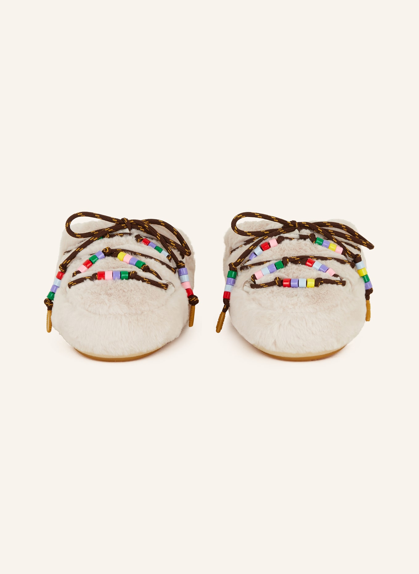 MOON BOOT Slides BEADS with decorative beads, Color: ECRU (Image 3)
