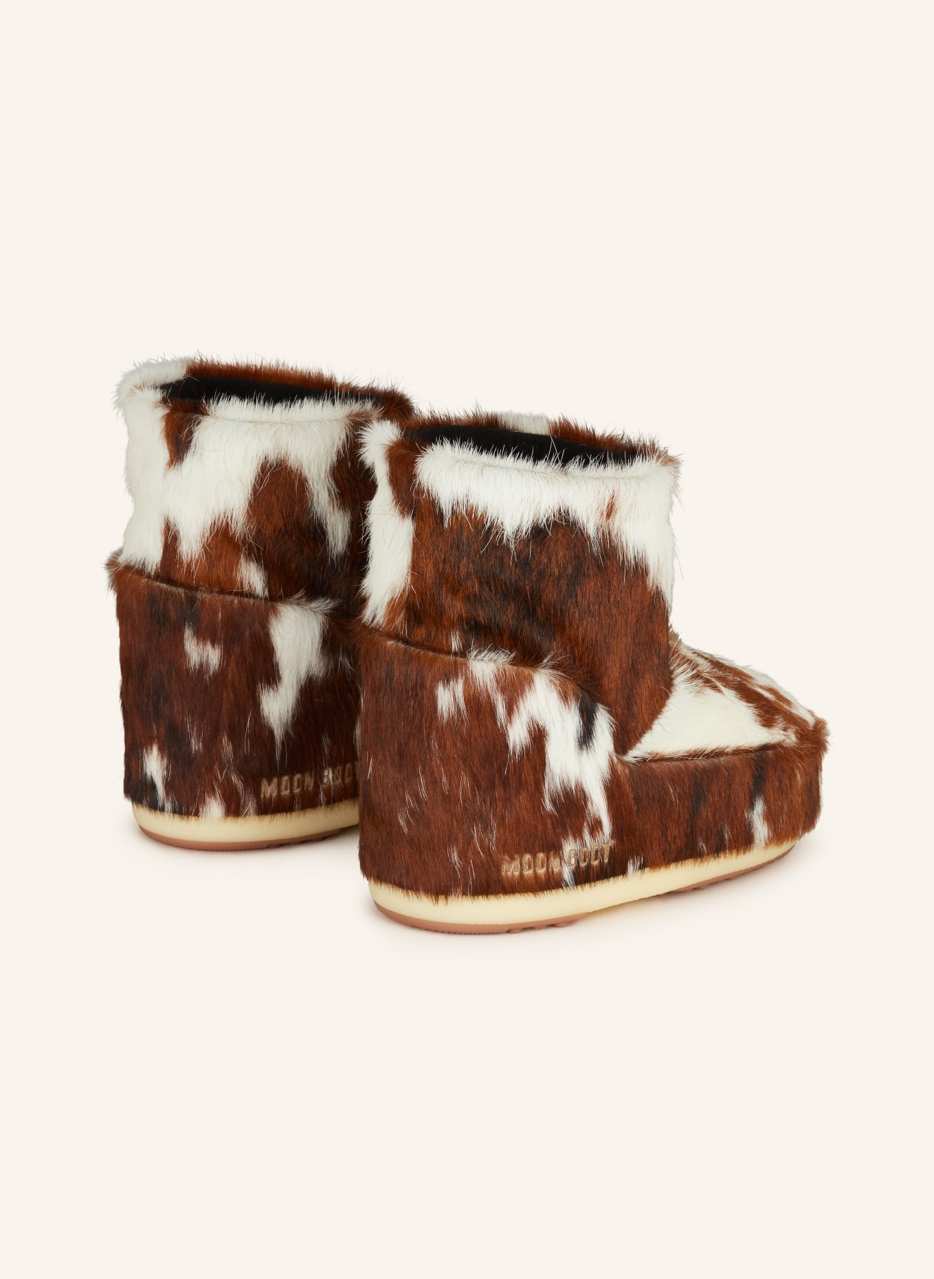 MOON BOOT Moon boots ICON LOW in real fur, Color: BROWN/ WHITE (Image 2)