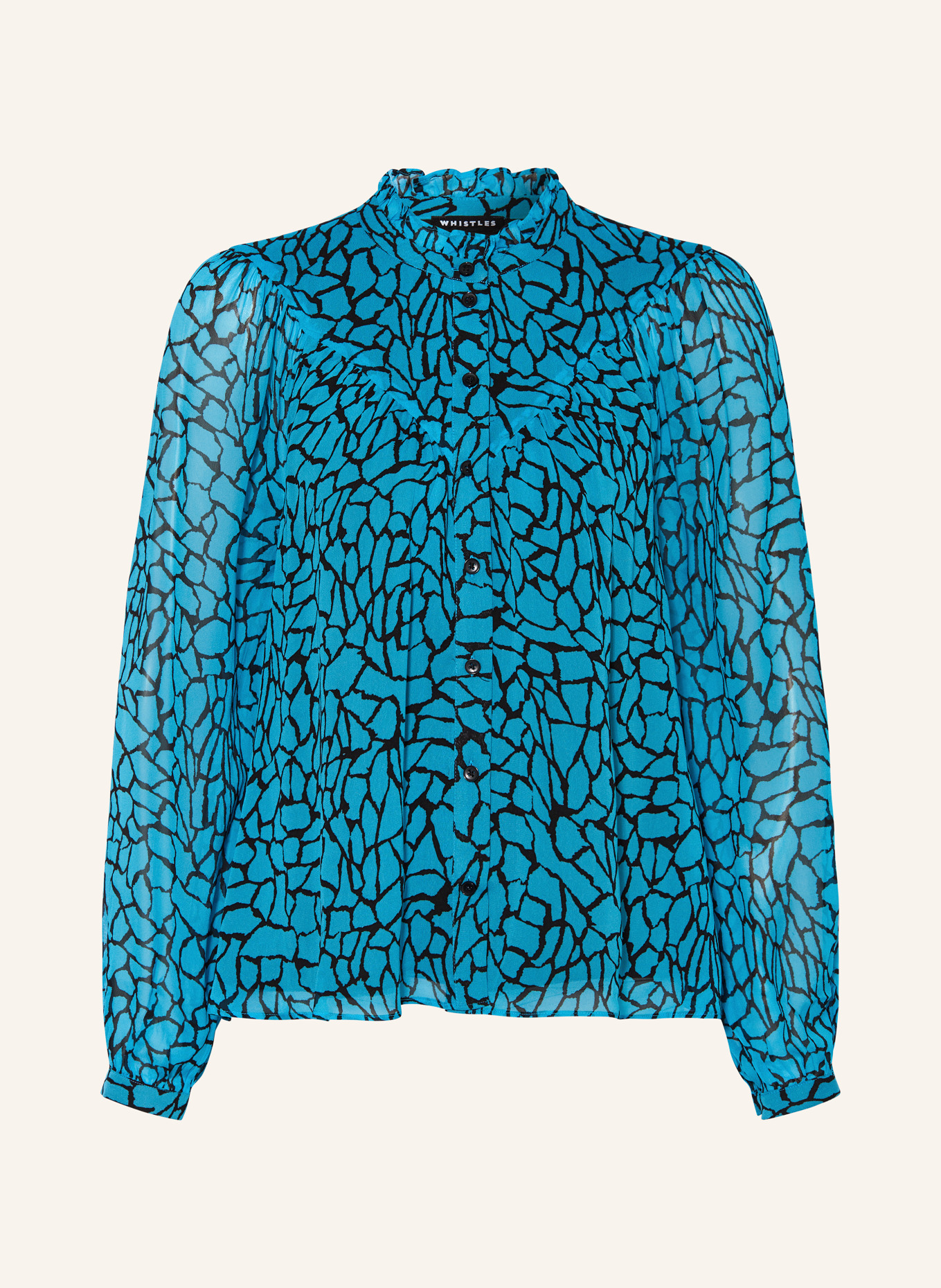 WHISTLES Bluse TERRAZZO, Farbe: BLAU/ SCHWARZ (Bild 1)