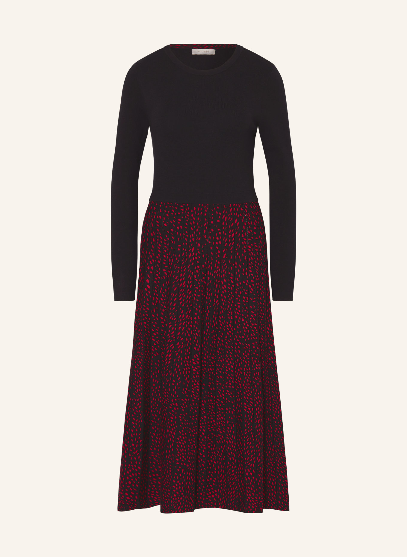 HOBBS Knit dress HARLIE, Color: BLACK/ PINK (Image 1)