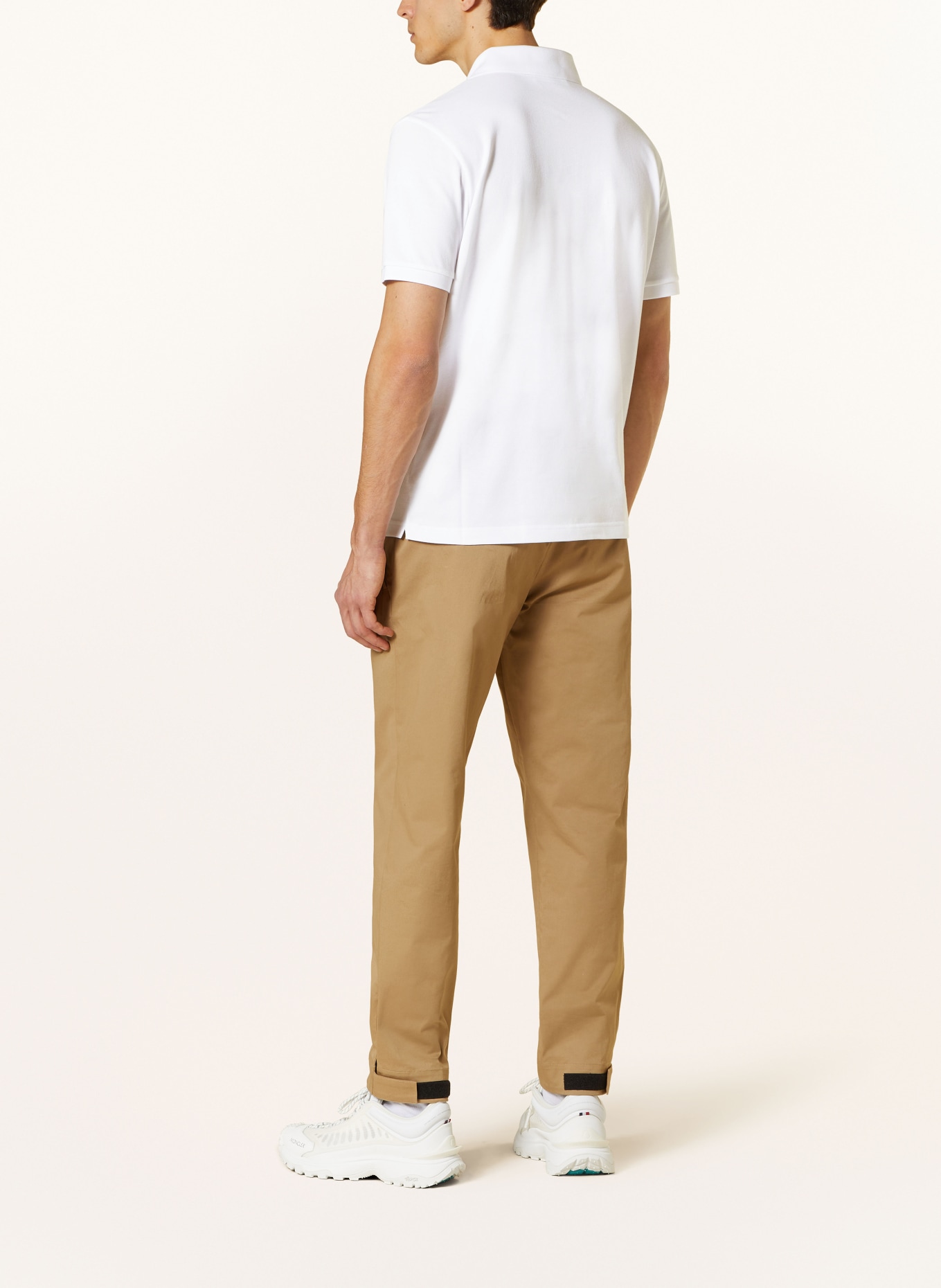 MONCLER Piqué polo shirt, Color: WHITE (Image 3)