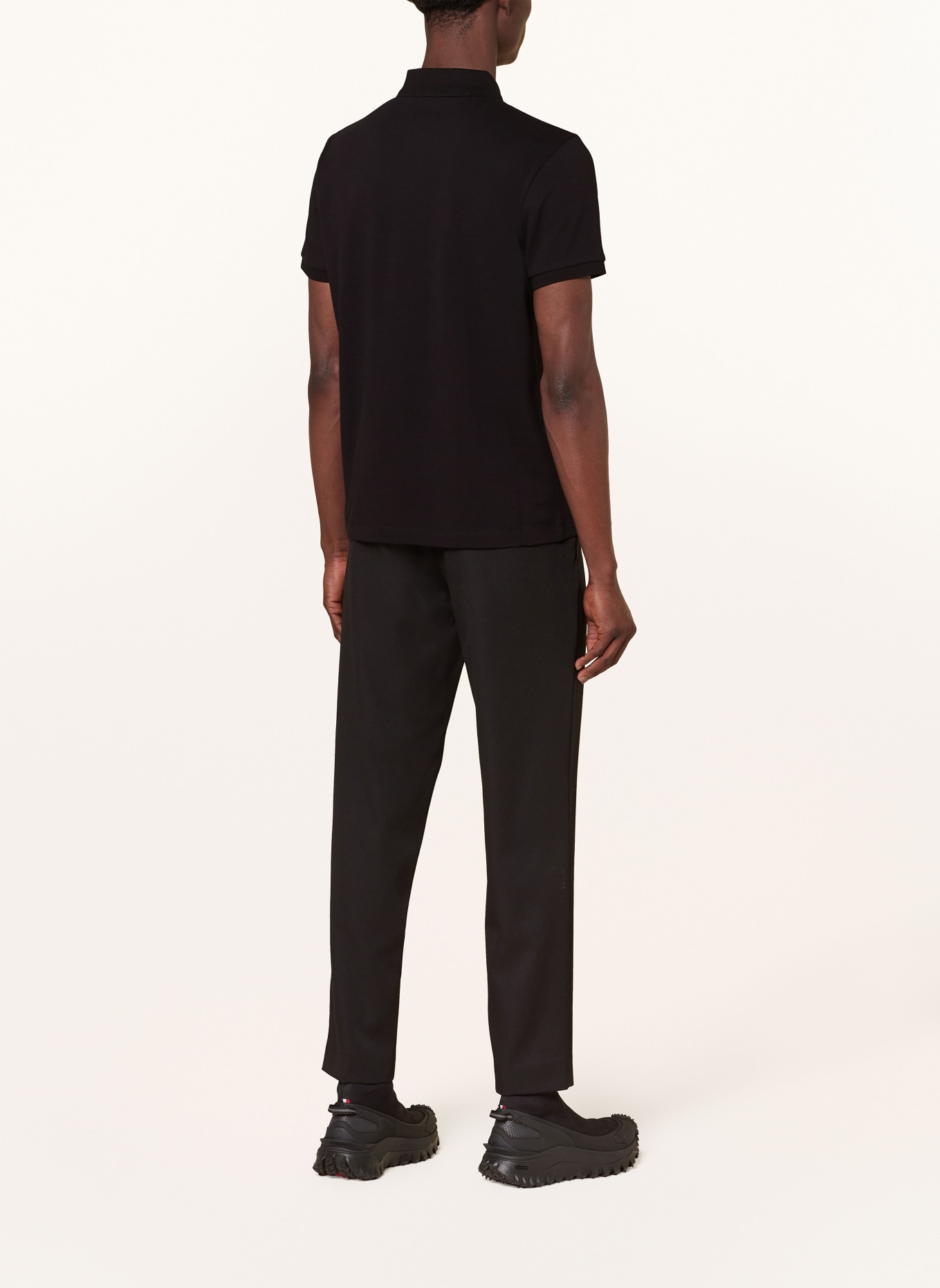 MONCLER Piqué-Poloshirt: SCHWARZ