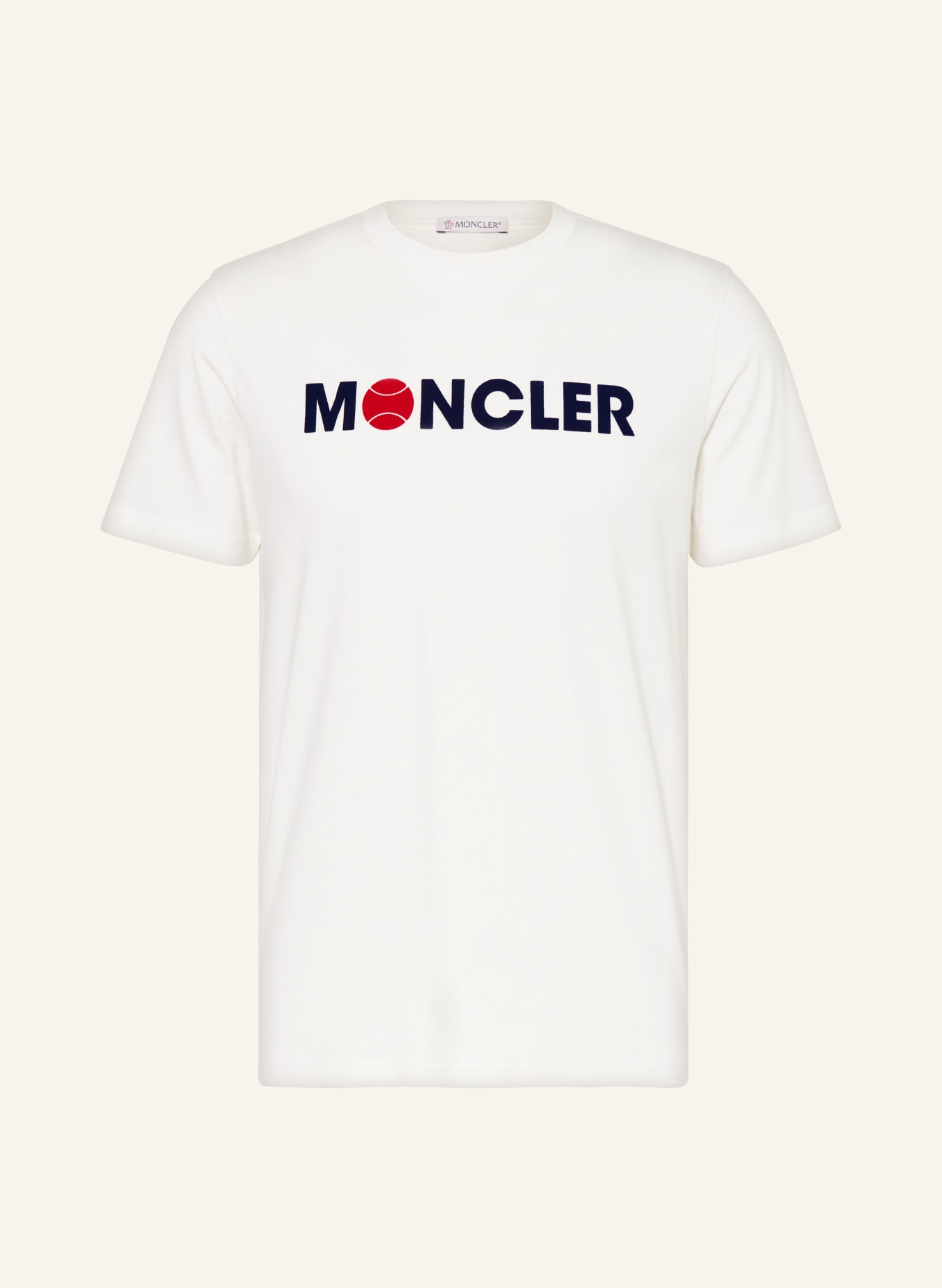 MONCLER T-shirt, Kolor: BIAŁY/ GRANATOWY/ CZERWONY (Obrazek 1)