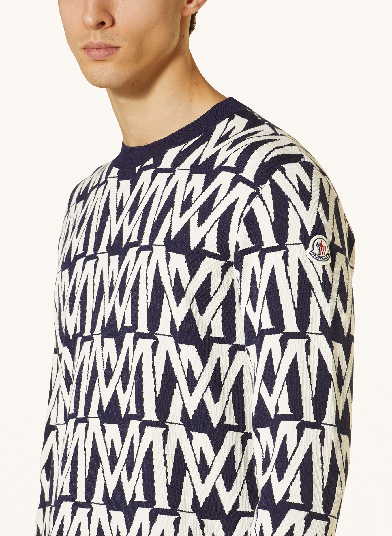 MONCLER Sweater, Color: BLACK/ WHITE (Image 4)