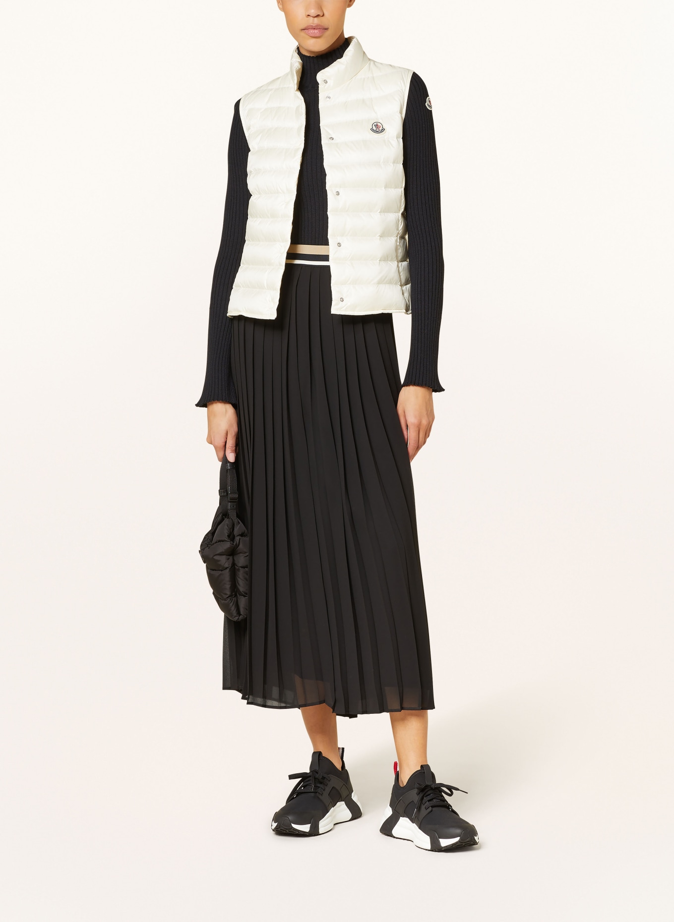 MONCLER Pleated skirt, Color: BLACK (Image 2)