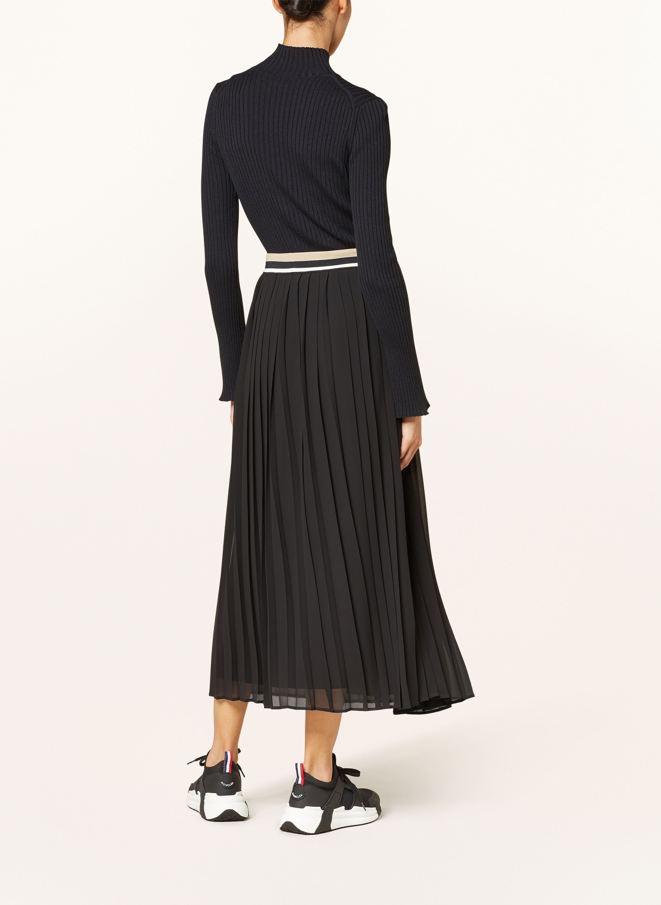 MONCLER Pleated skirt, Color: BLACK (Image 3)
