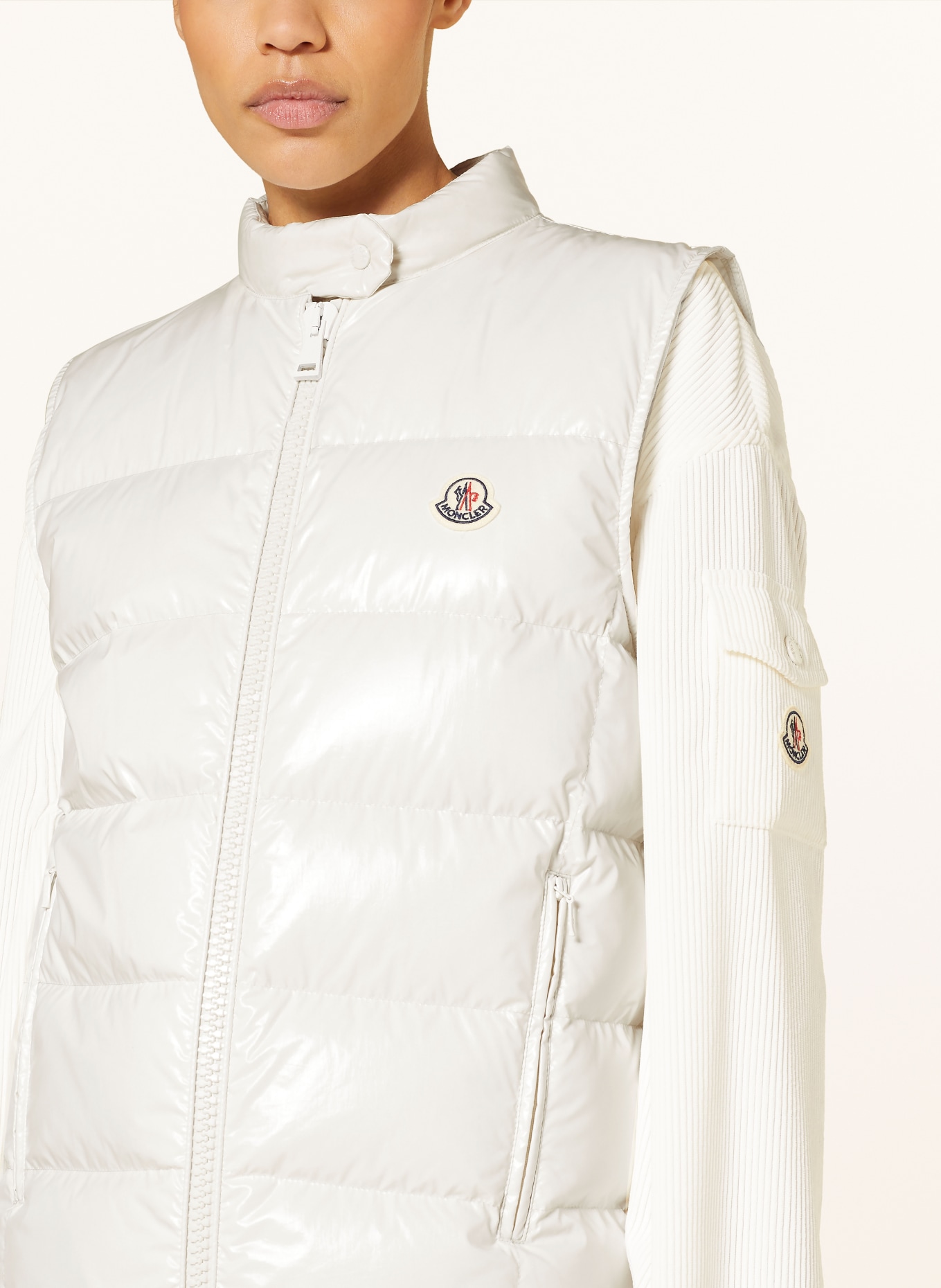 MONCLER Down vest ALCIBIA, Color: WHITE (Image 4)