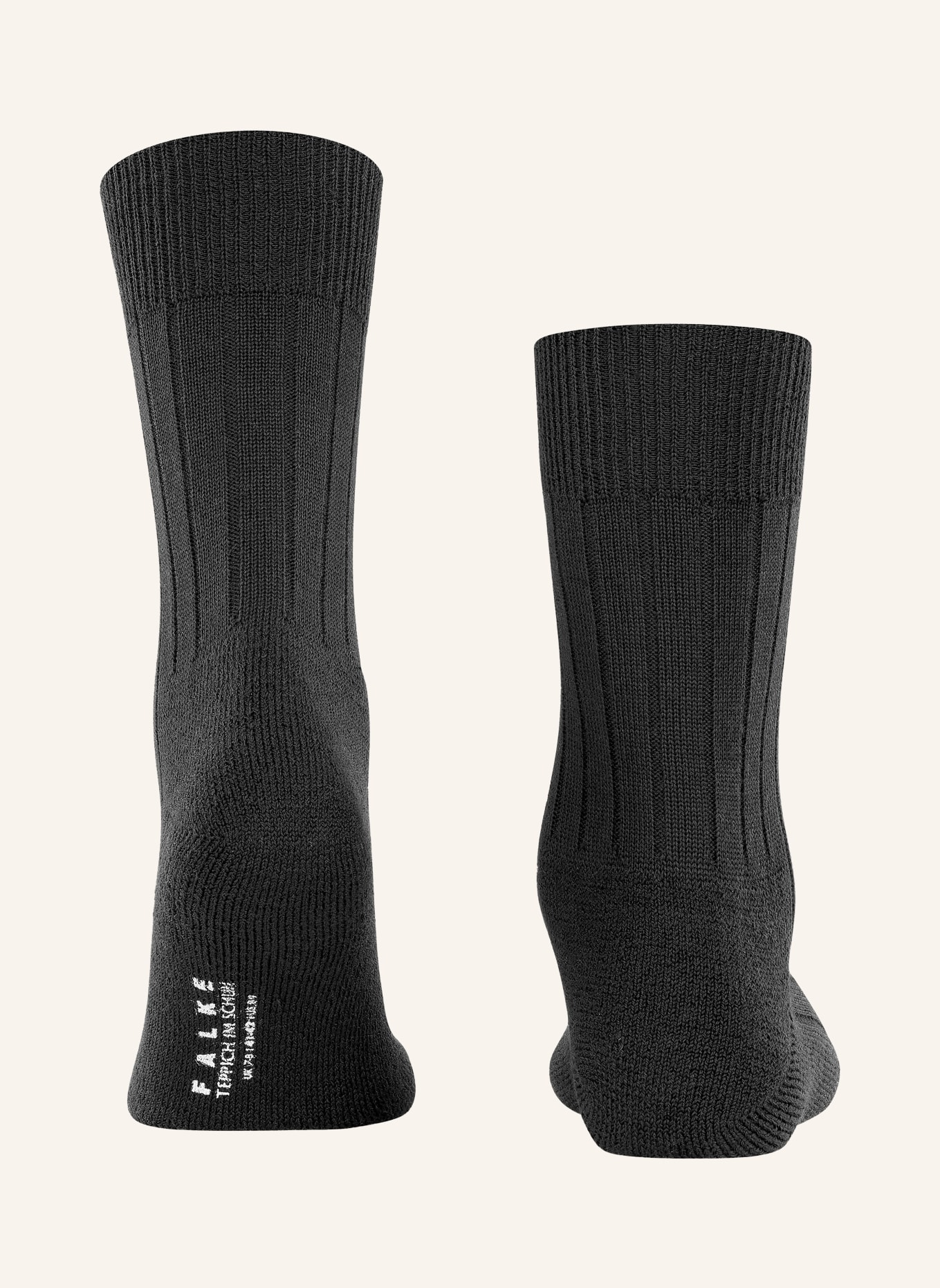 FALKE Ponožky TEPPICH IM SCHUH z merino vlny, Barva: 3000 BLACK (Obrázek 2)
