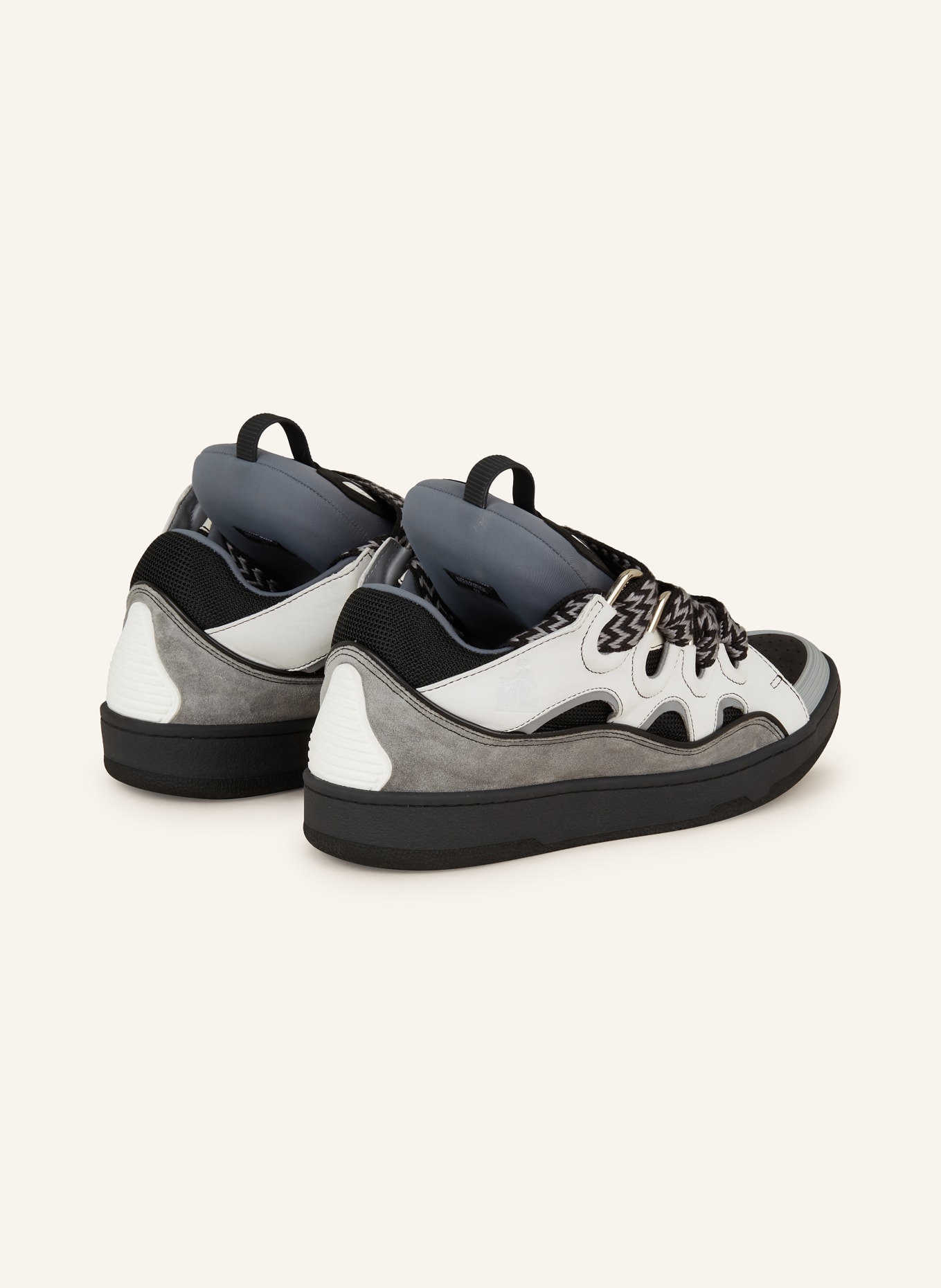 LANVIN Sneakers CURB, Color: BLACK/ GRAY/ LIGHT GRAY (Image 2)