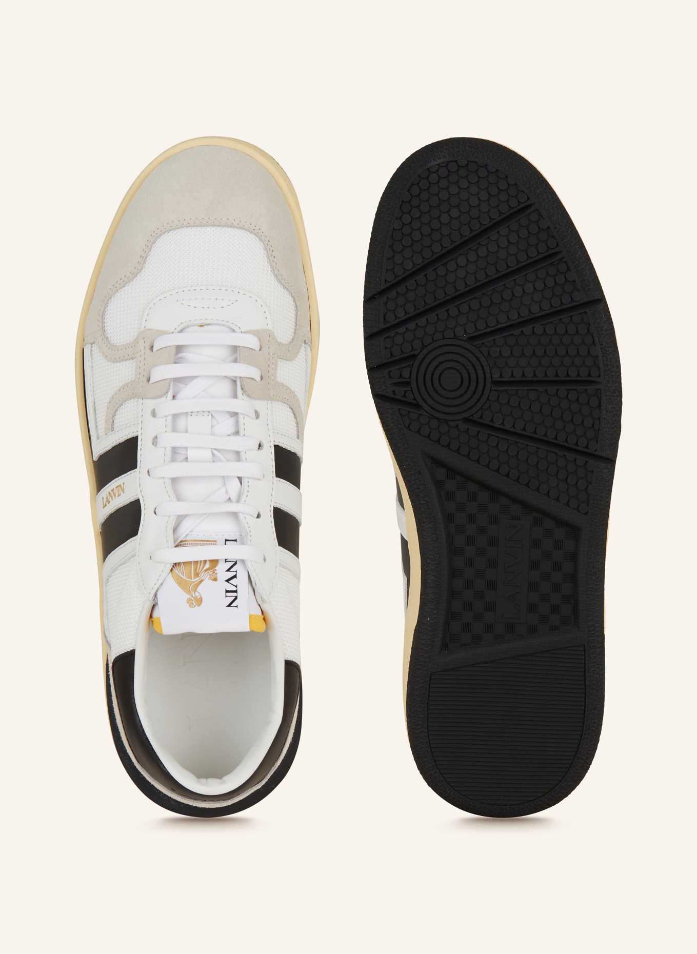 LANVIN Sneakers CLAY, Color: WHITE/ BLACK/ GRAY (Image 5)