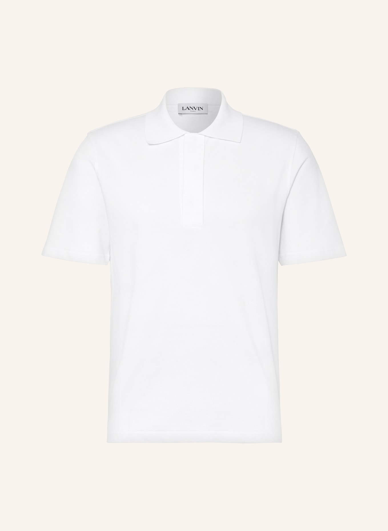LANVIN Piqué polo shirt, Color: WHITE (Image 1)