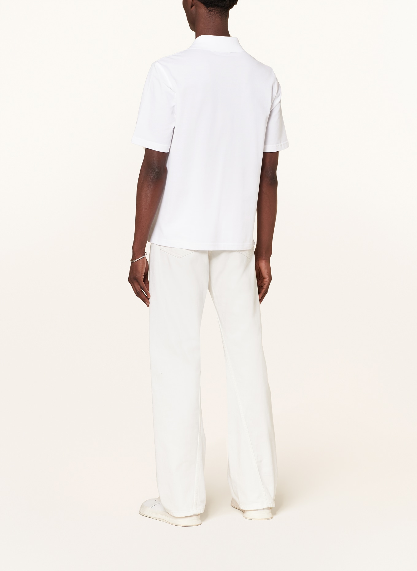 LANVIN Piqué polo shirt, Color: WHITE (Image 3)