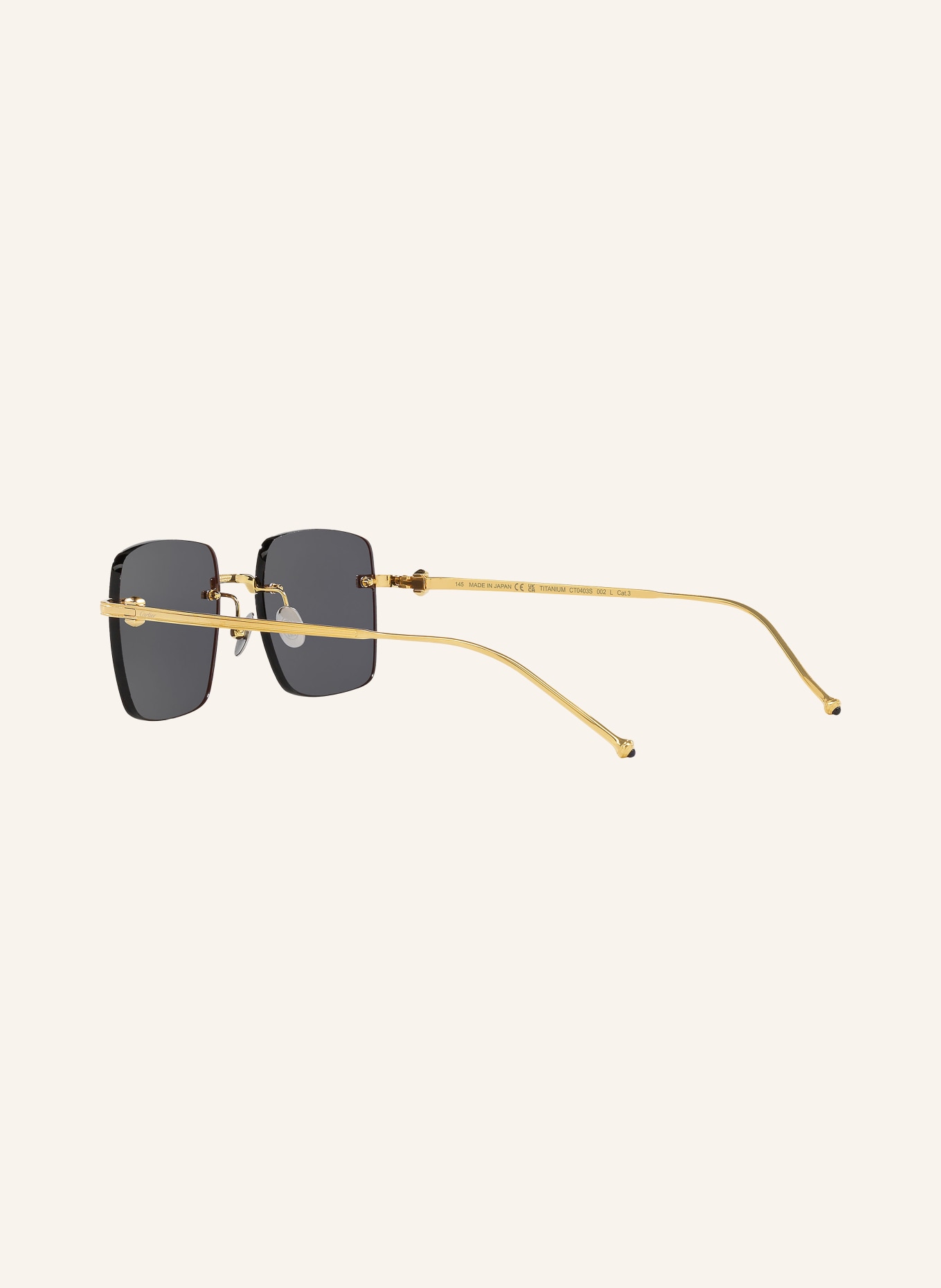 Cartier Sunglasses 6L001668, Color: 2300L1 GOLD/ DARK GRAY (Image 4)