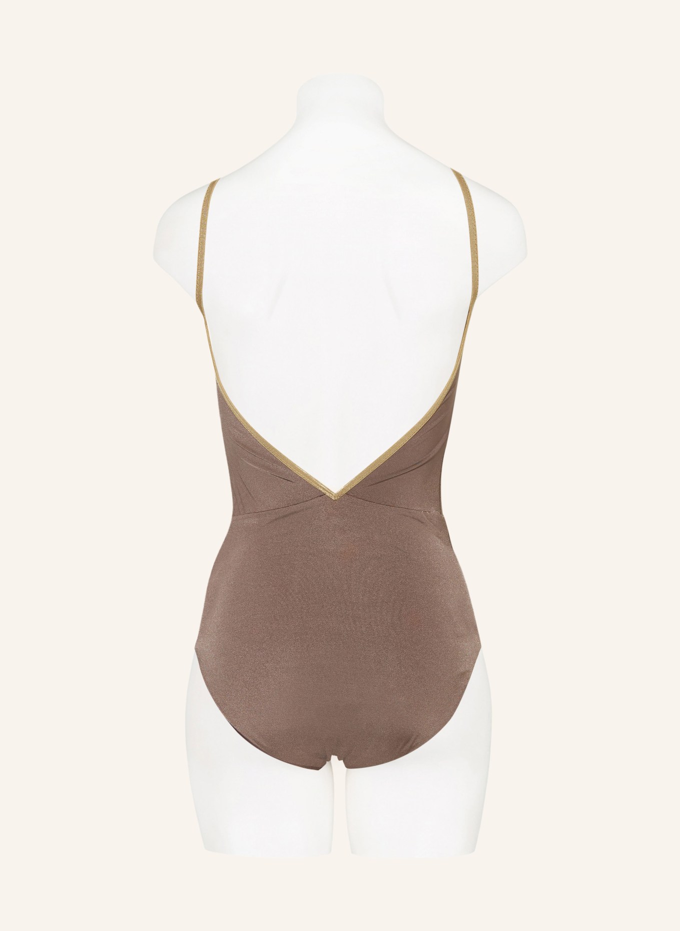 MYMARINI Swimsuit SHINE reversible with UV protection 50+, Color: BROWN (Image 3)