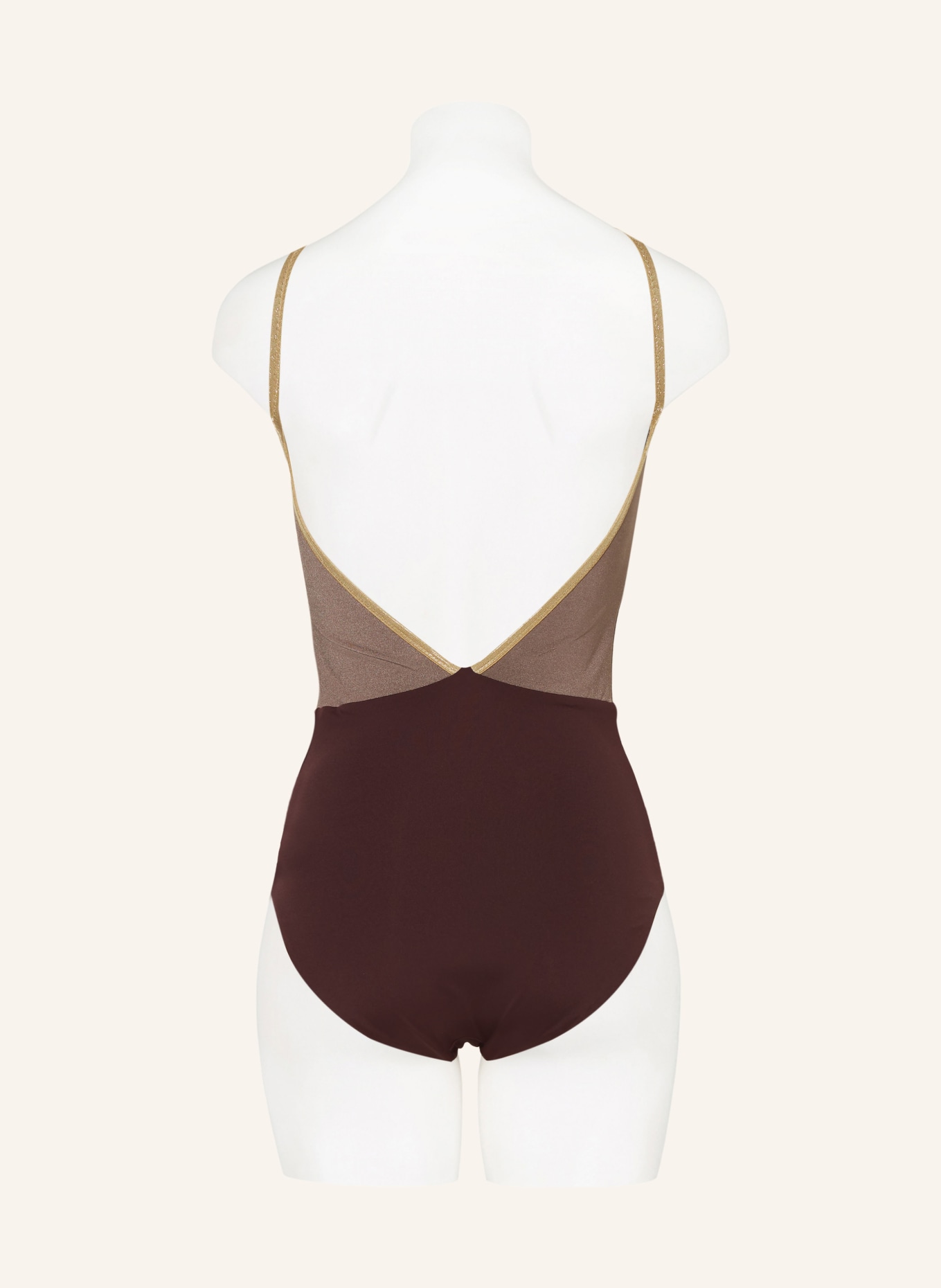 MYMARINI Swimsuit SHINE reversible with UV protection 50+, Color: BROWN (Image 5)