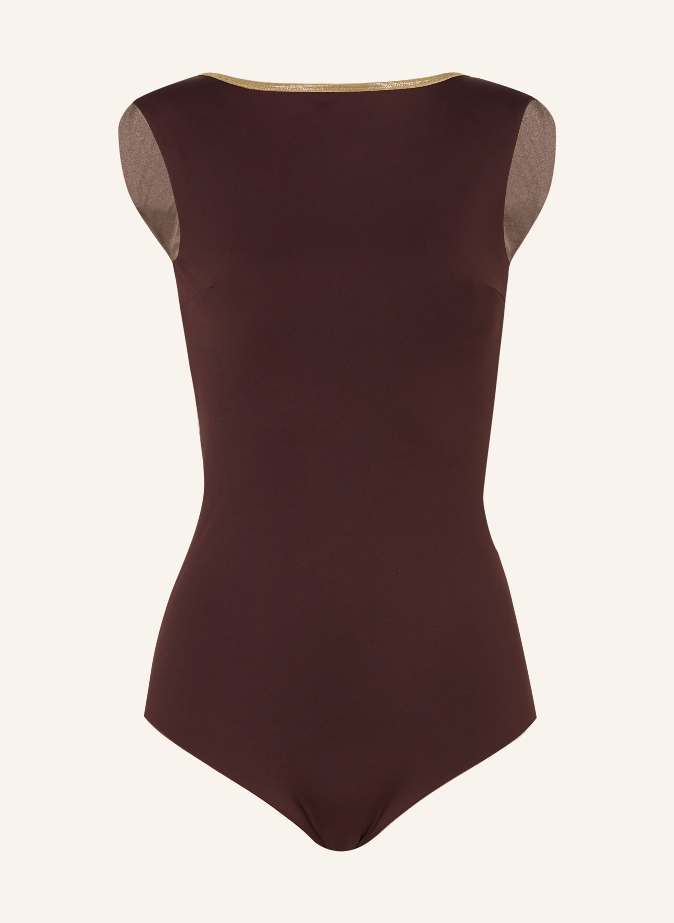 MYMARINI Swimsuit SEABODY CLASSIC SHINE reversible, Color: BROWN/ DARK BROWN (Image 1)